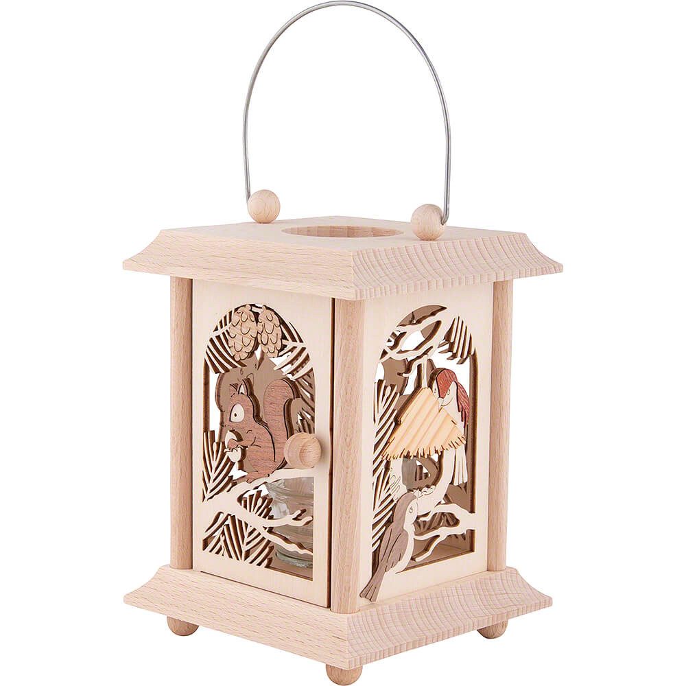 Kuhnert Schwibbogen Tischlaterne Eichhörnchen und Vögel (24cm) von Drechslerei Kuhnert
