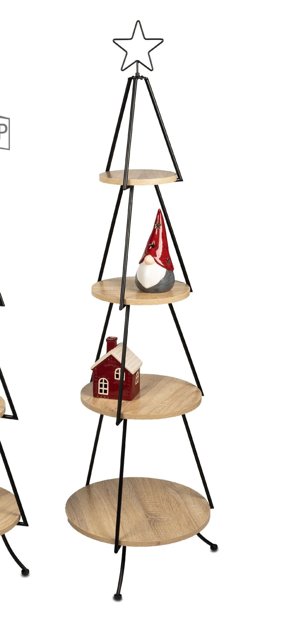 formano Etagere Winterzeit, Metall, Höhe: 150cm, Farbe: Schwarz, Motiv: Baum