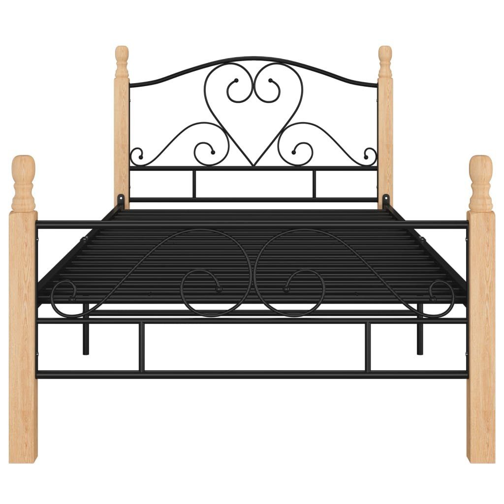 vidaXL Bett Bettgestell Schwarz Metall 100x200 günstig online kaufen