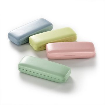 FEFI Brillenetui Hardcase, in Pastell-Farben, Set aus 1 Etui + hochwertigem Mikrofasertuch