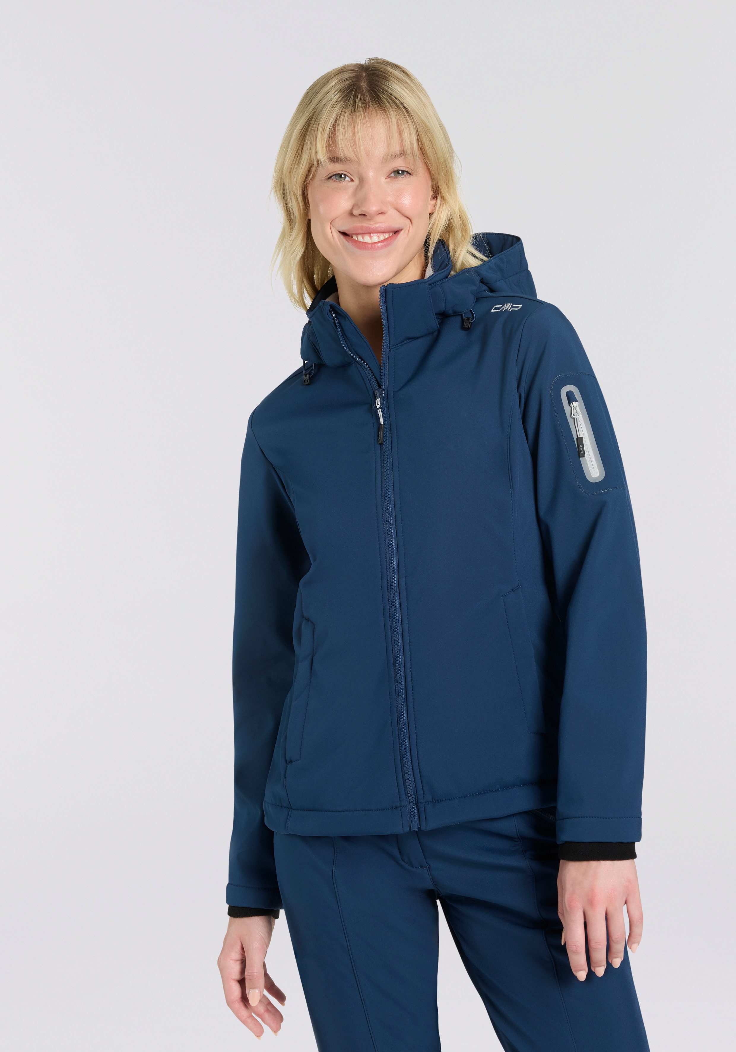 CMP Softshelljacke WOMAN JACKET ZIP HOOD (1-St) Wärmend & wind- & wasserabw günstig online kaufen