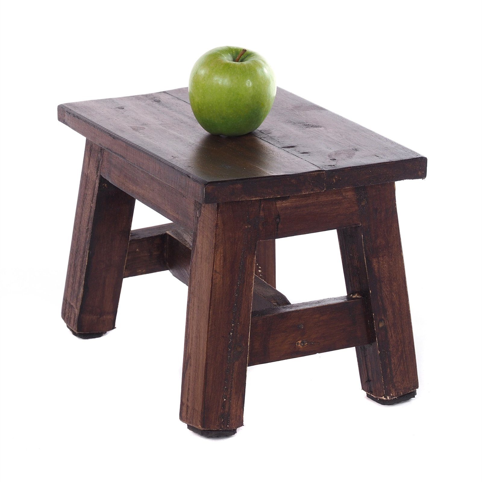 DESIGN DELIGHTS Hocker FUSSHOCKER Monte, 30x21cm(BxH), kleiner Holzhocker aus Altholz, 03 d