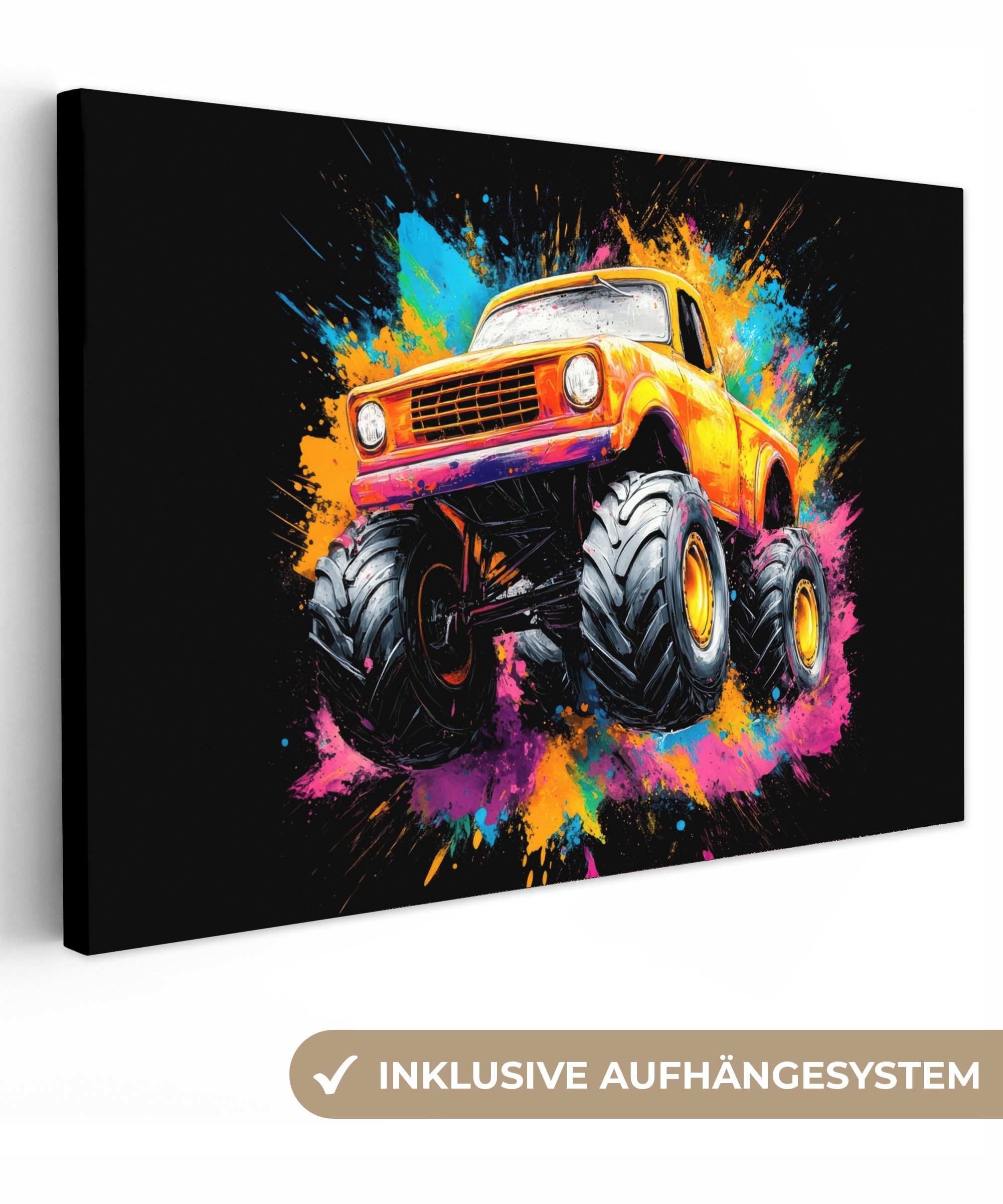 OneMillionCanvasses® Leinwandbild Graffiti - Auto - günstig online kaufen