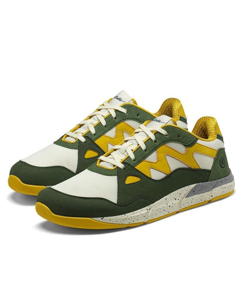 Joe Nimble Addict (Zero Drop, breite Zehenbox) khakigrün/weiss/gelb Herren Sneaker