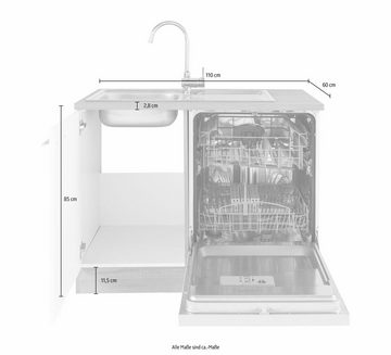 OPTIFIT Winkelküche Kalmar, mit E-Geräten, Stellbreite 300 x 175 cm