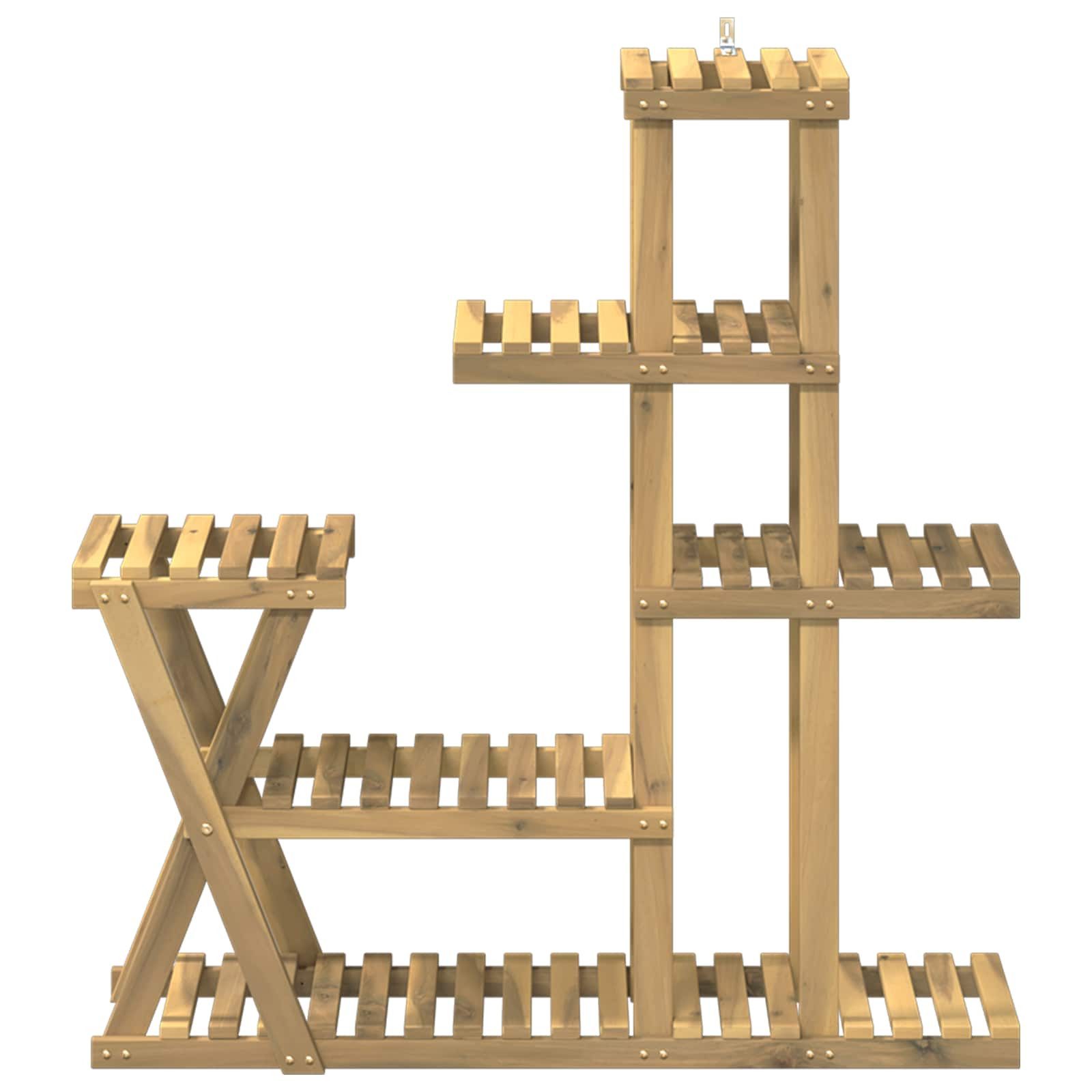 vidaXL Blumenständer Pflanzenständer Weiß 95 x 25 x 101,5 cm Massivholz (1 St)