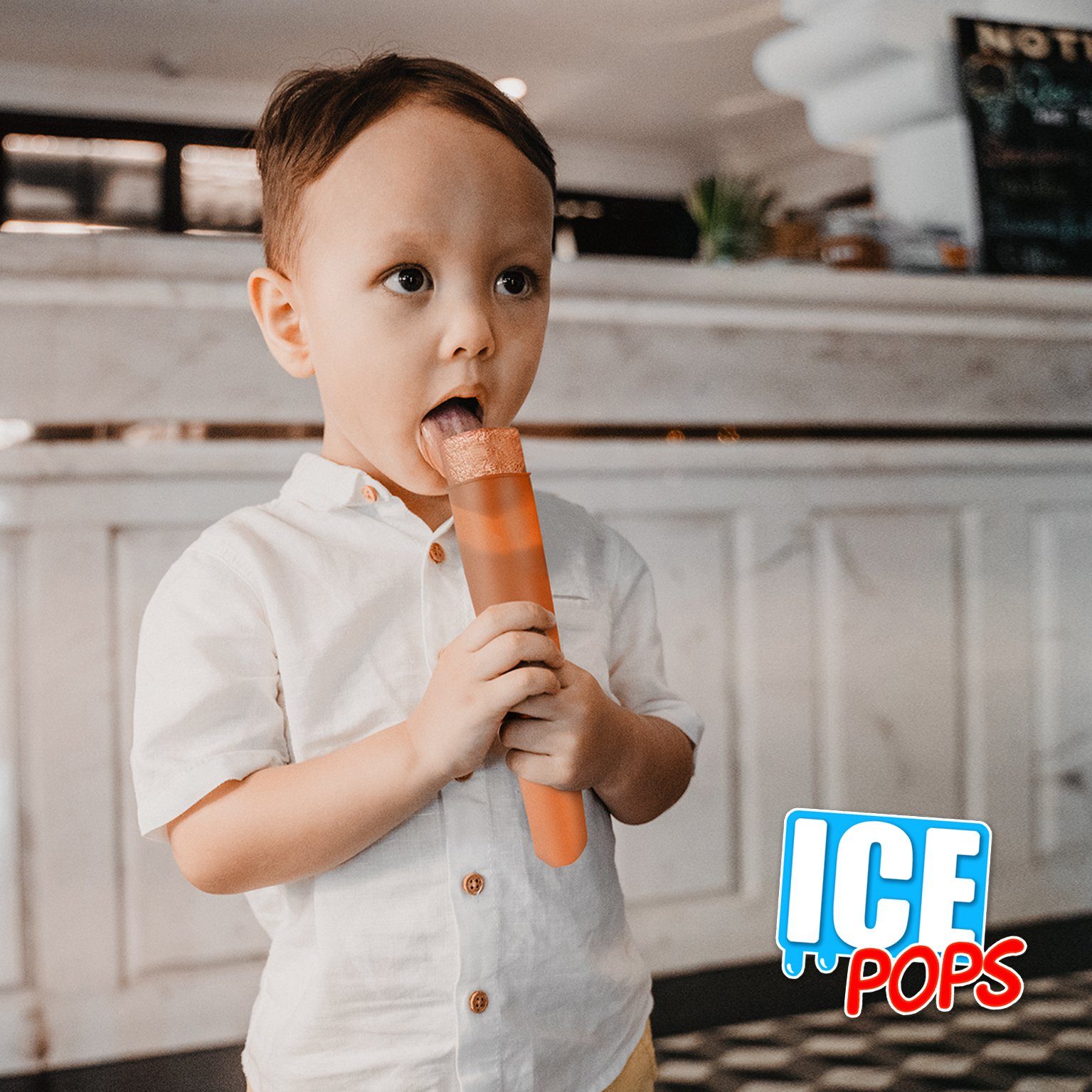 PhoneNatic Eisform 6x Eis-Pops Set Eis zum selber machen - Silikonformen mit Deckel