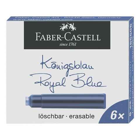Faber-Castell Standard Tintenpatrone (6-tlg., passend für viele Füllhalter, löschbar)