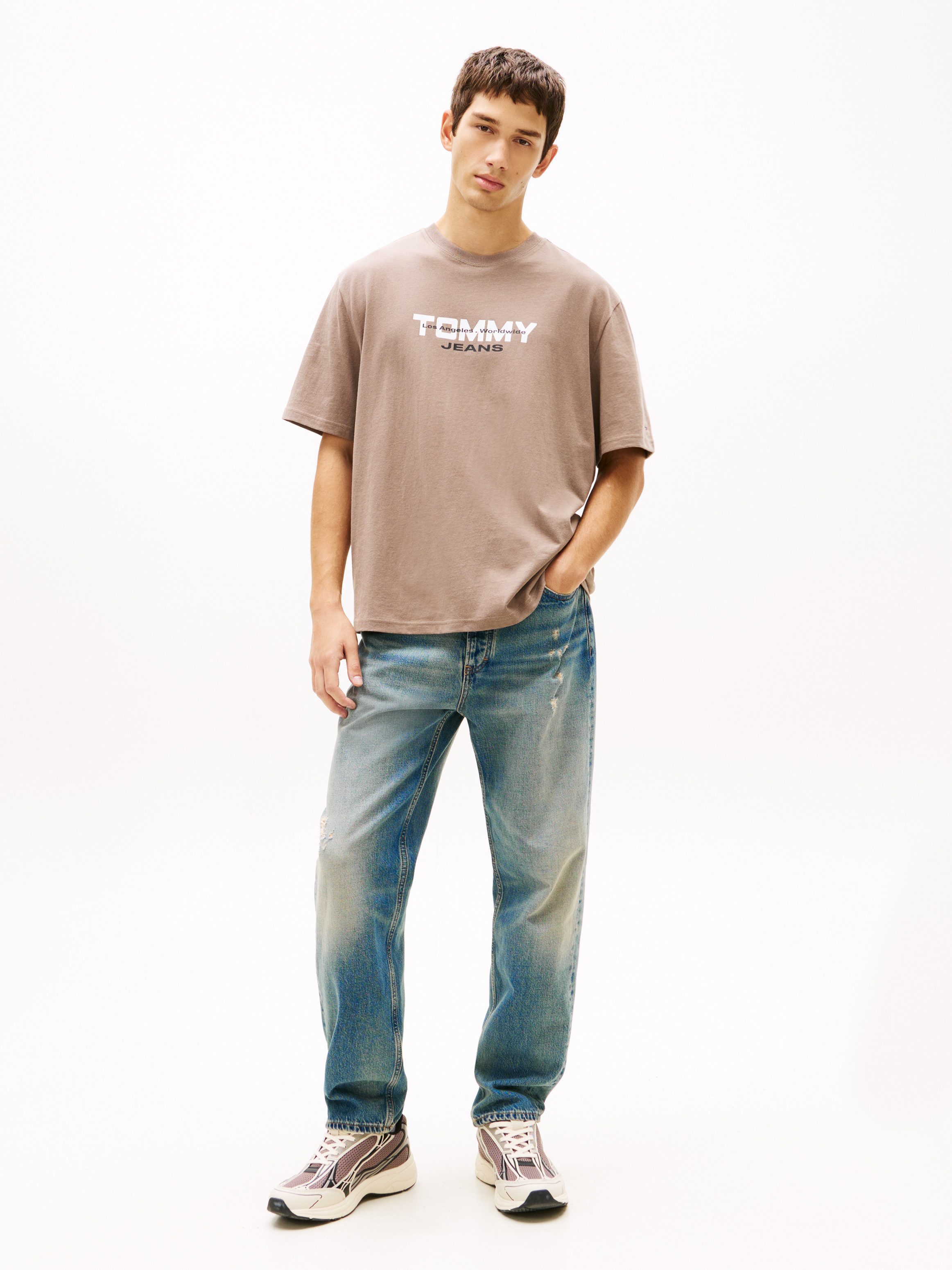 Tommy Jeans T-Shirt TJM 90S BLOCK Relaxed fit mit Rundhalsausschnitt