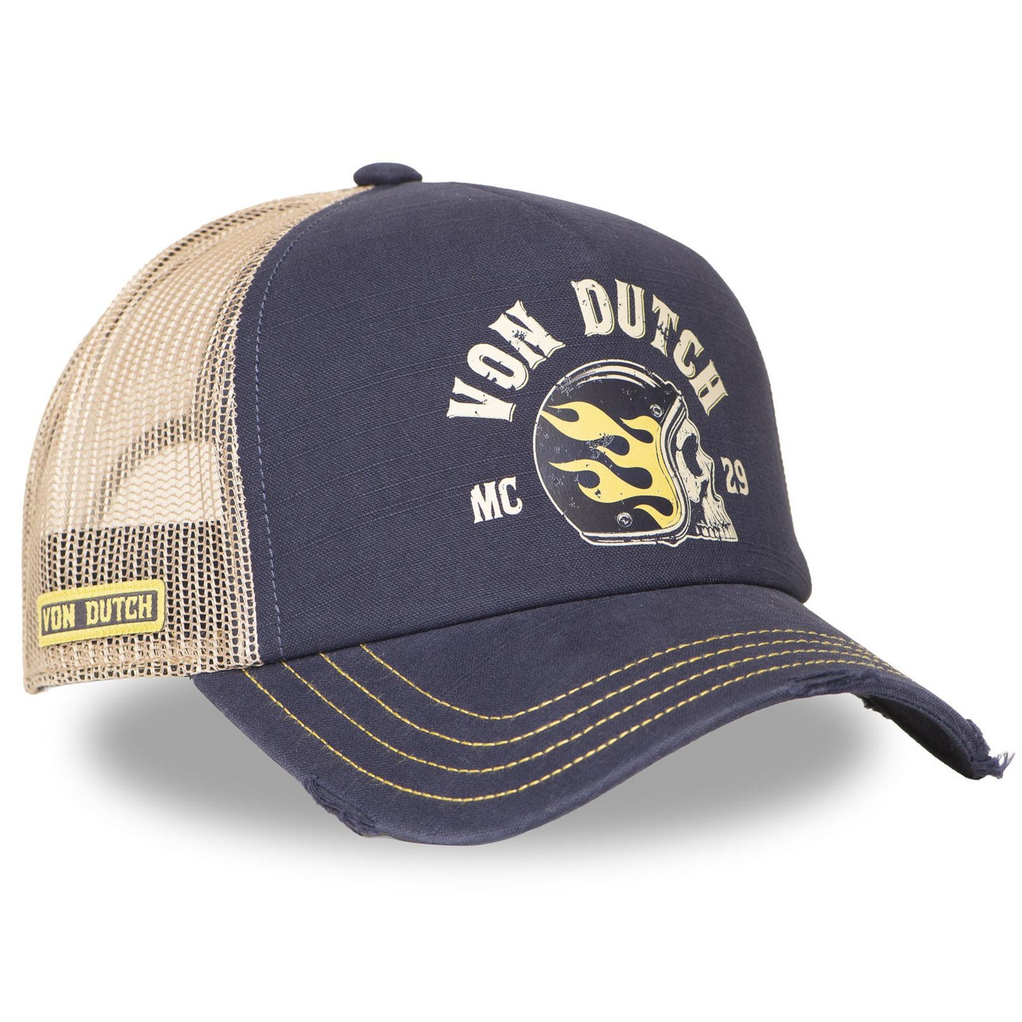 Von Dutch Trucker Cap Von Dutch Originals Trucker Cap - CREW DEVIL HARD BEAST RACING (Basecap, Basecap, Meshcap, Trucker Kappe) Used-Look
