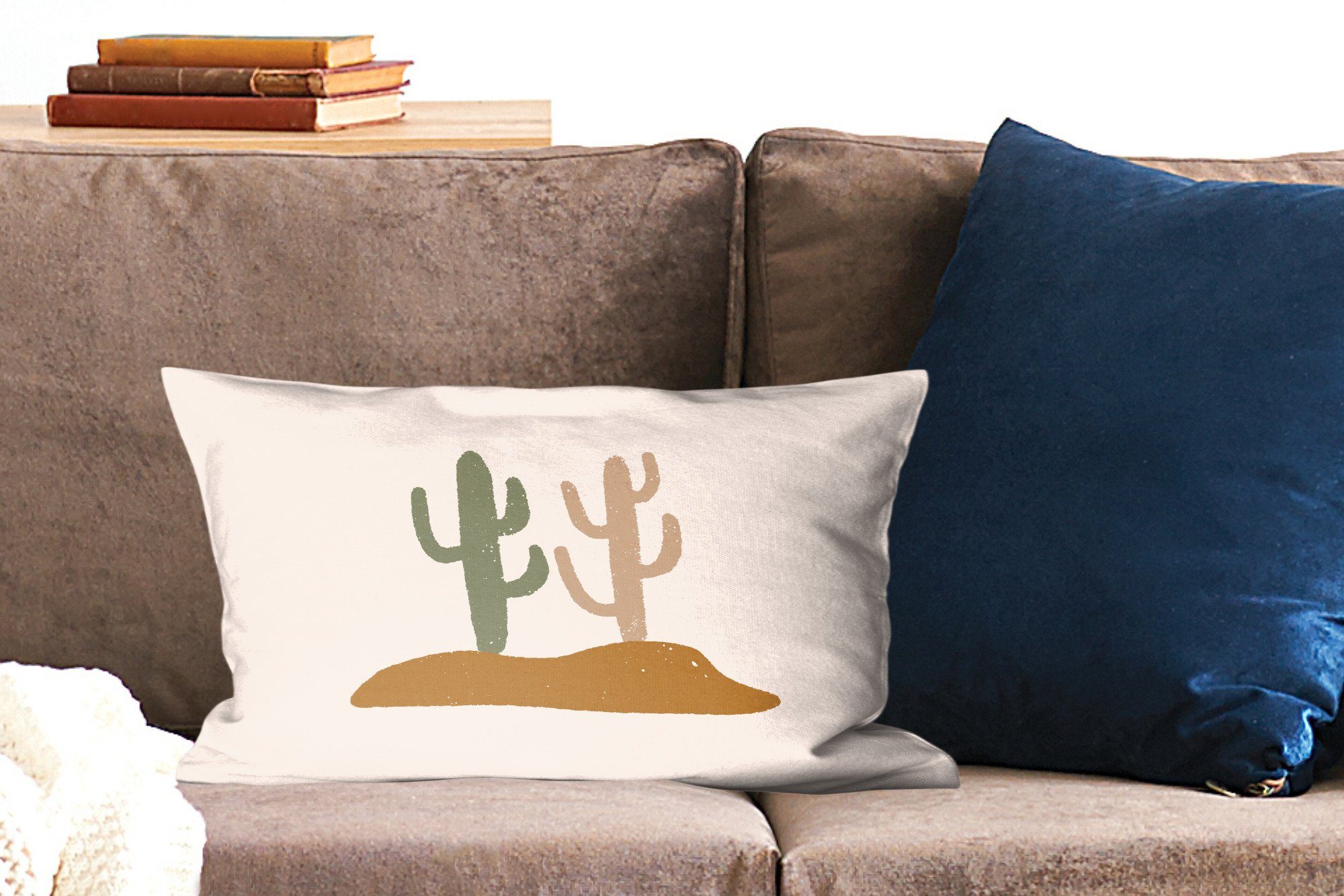 MuchoWow Dekokissen Kaktus Dekoration, - - Schlafzimmer Wüste, mit Dekokissen Sommer Zierkissen, Füllung, Wohzimmer
