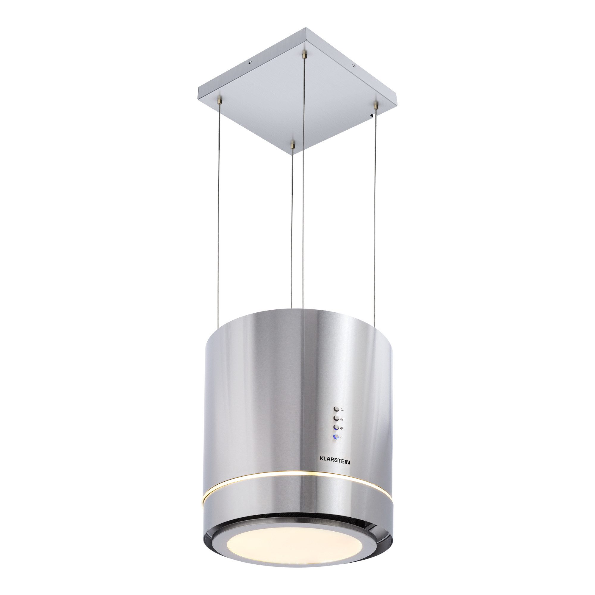 Klarstein Deckenhaube Tron Ambience Tron Ambience, Ambience Inselabzugshaube 38cm Umluft 540m³/h LED Edelstahl