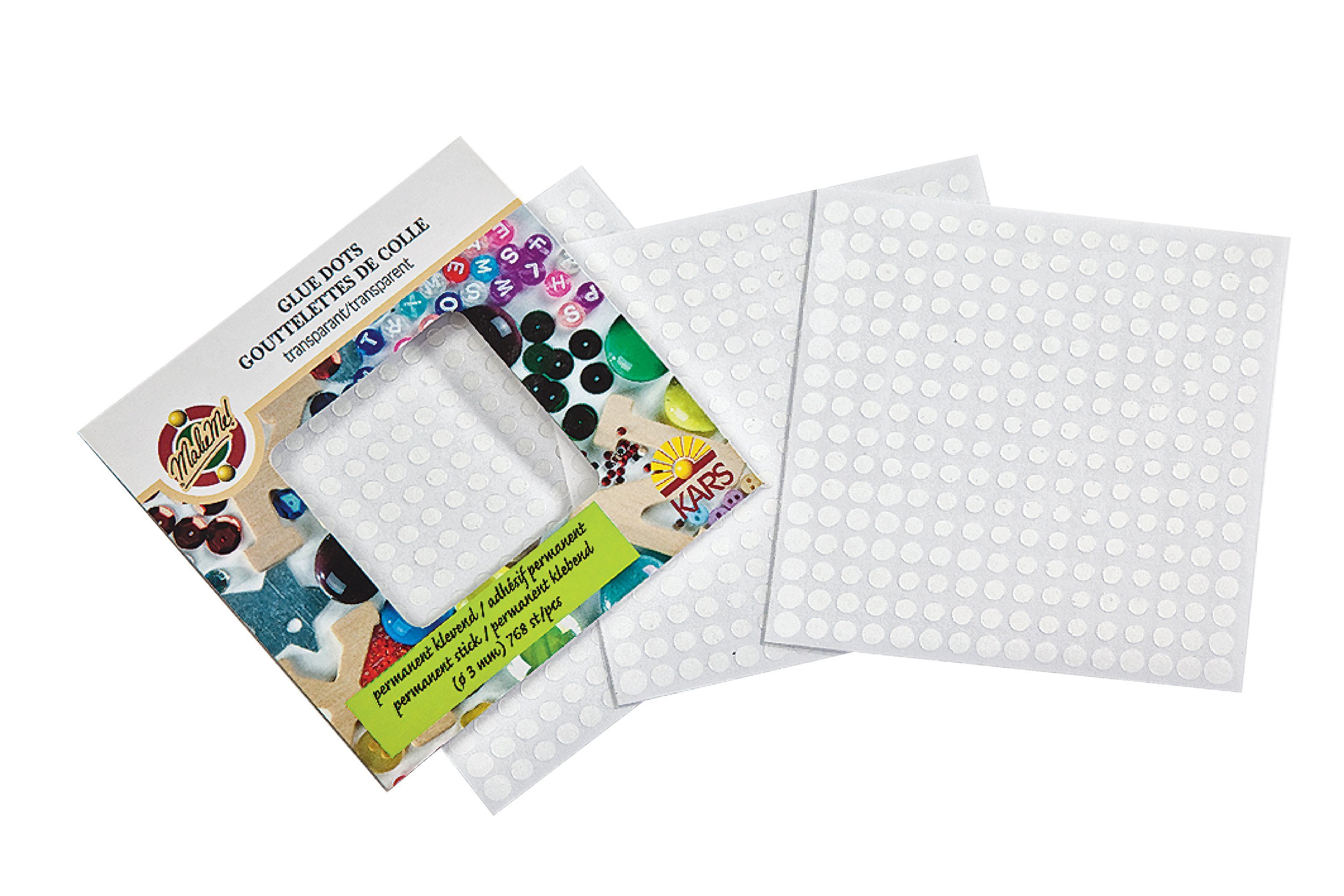 Knorr Prandell Filzapplikation Klebepunkte transparent 3 mm Glue Dots, 768 Stück