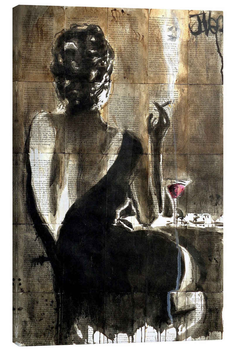 Posterlounge Leinwandbild Loui Jover, Cocktail, Bar Illustration
