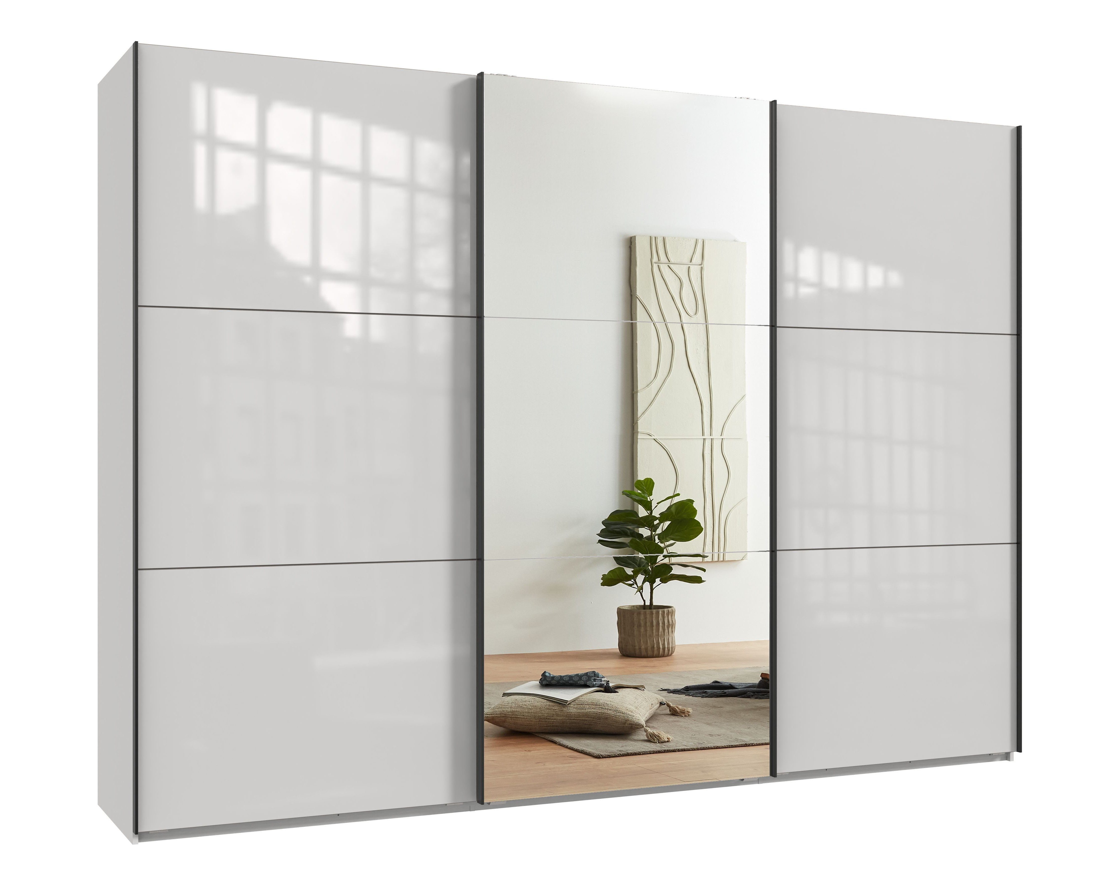 luma-home Schwebetürenschrank 22039 (3-türiger Kleiderschrank B300/H216/T65 günstig online kaufen