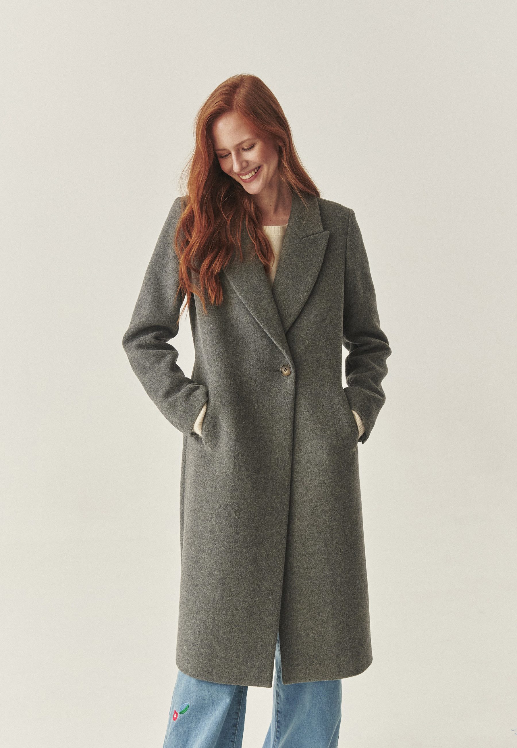 Langmantel Eleganter Wollmantel - Sonia 1