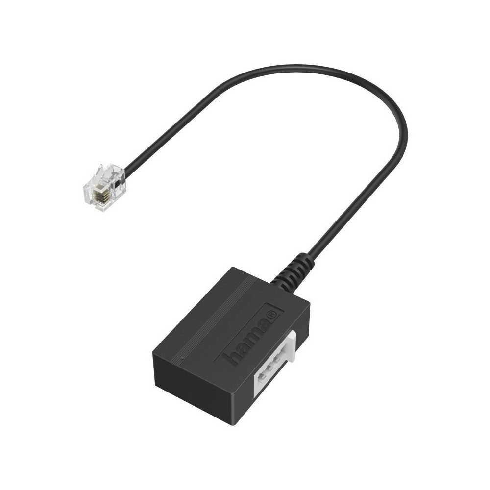 Hama Telefonadapter 6p4c>TAE-F-Buchse schwarz, 0,2m Smartphone-Adapter