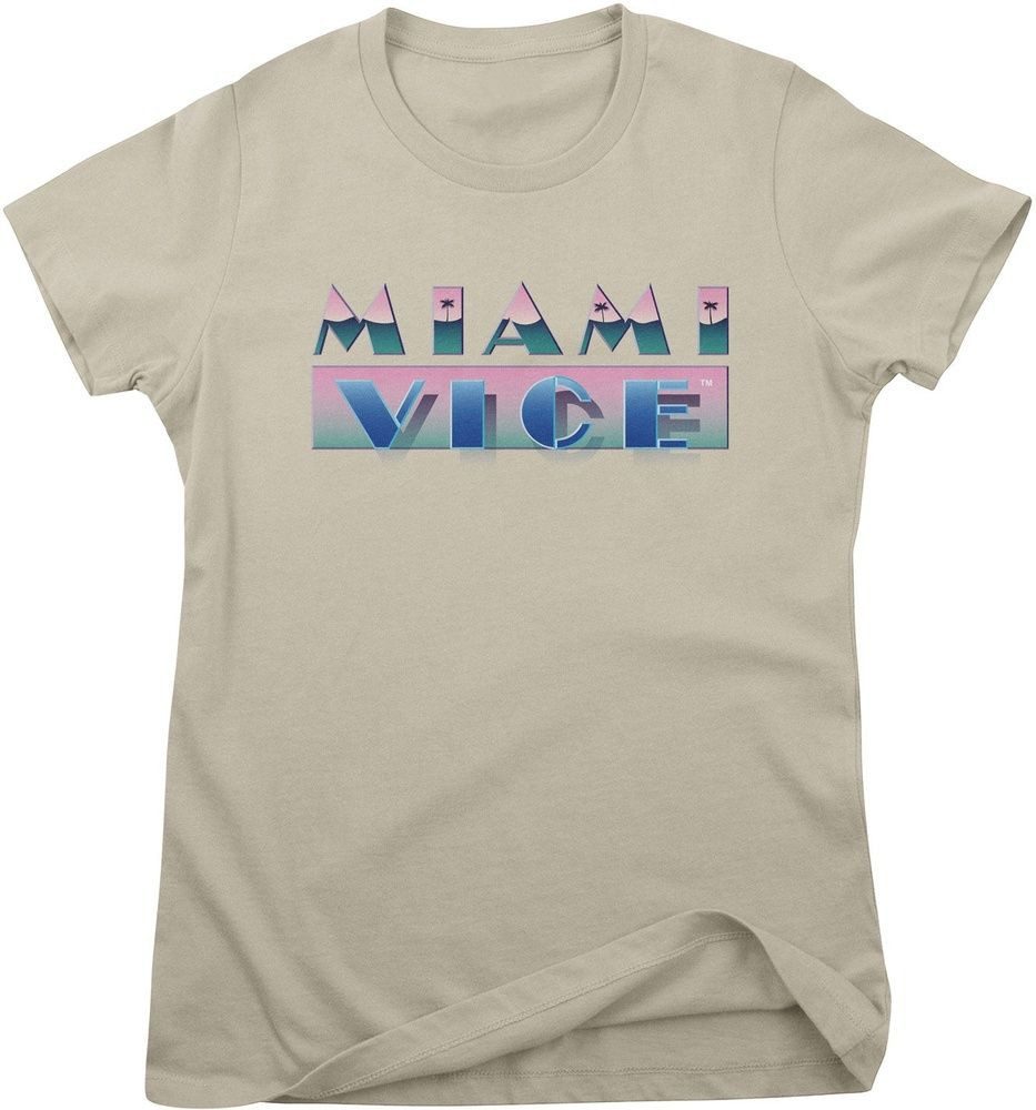 Miami Vice T-Shirt Miami Vice Airbrush Logo Girly Tee