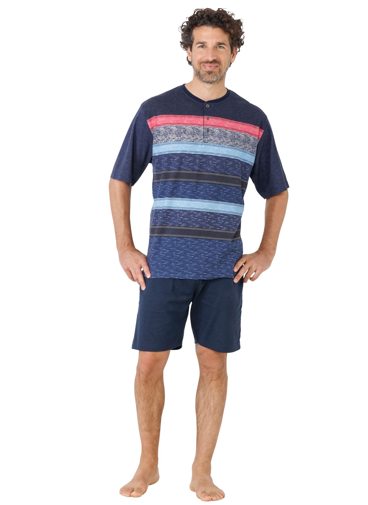 Hajo Pyjama Herren-Shorty Single-Jersey Streifen günstig online kaufen
