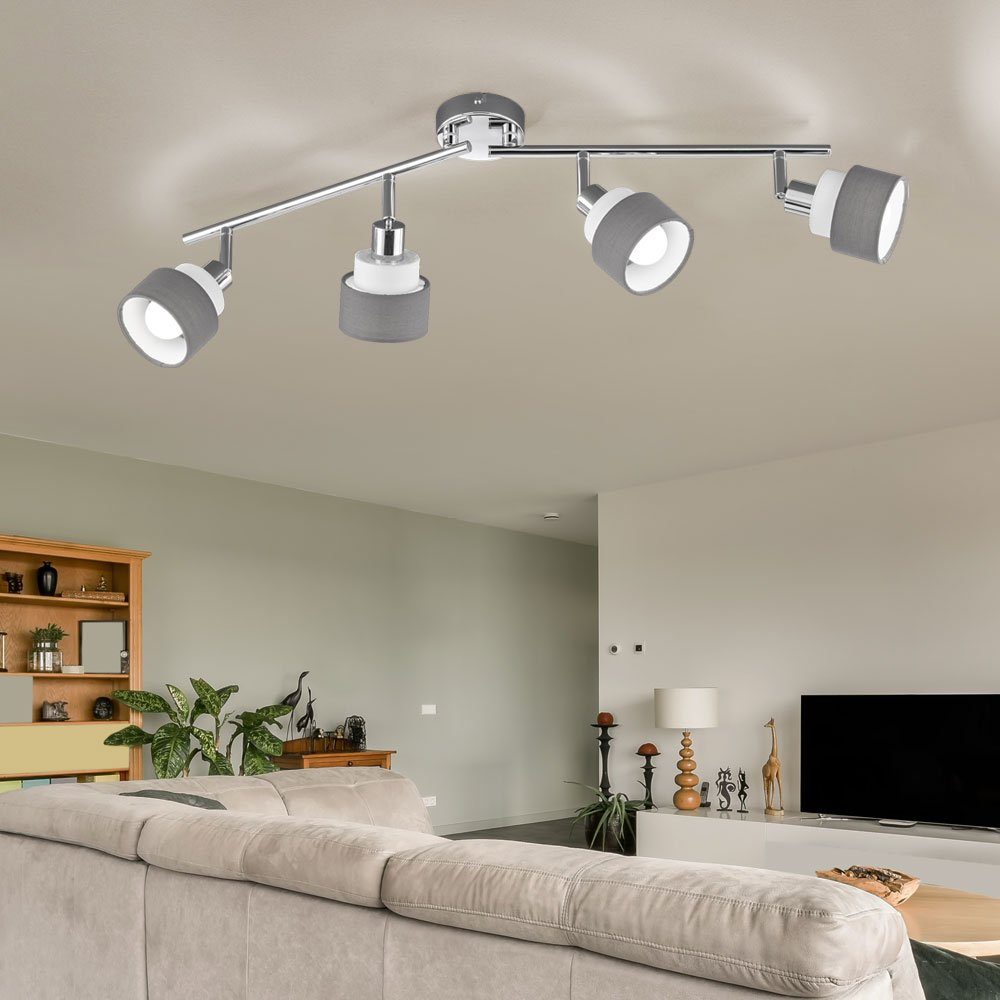 Schirme beweglich etc-shop LED Leuchtmittel Spotleiste Deckenleuchte Wohnzimmerlampe, inklusive, nicht Deckenspot,