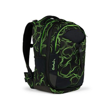 Satch Schulranzen Schulrucksack-Set MATCH Green Supreme 2-teilig (2-teilig), Laptop-Fach, Your-Size-System, Schulranzen