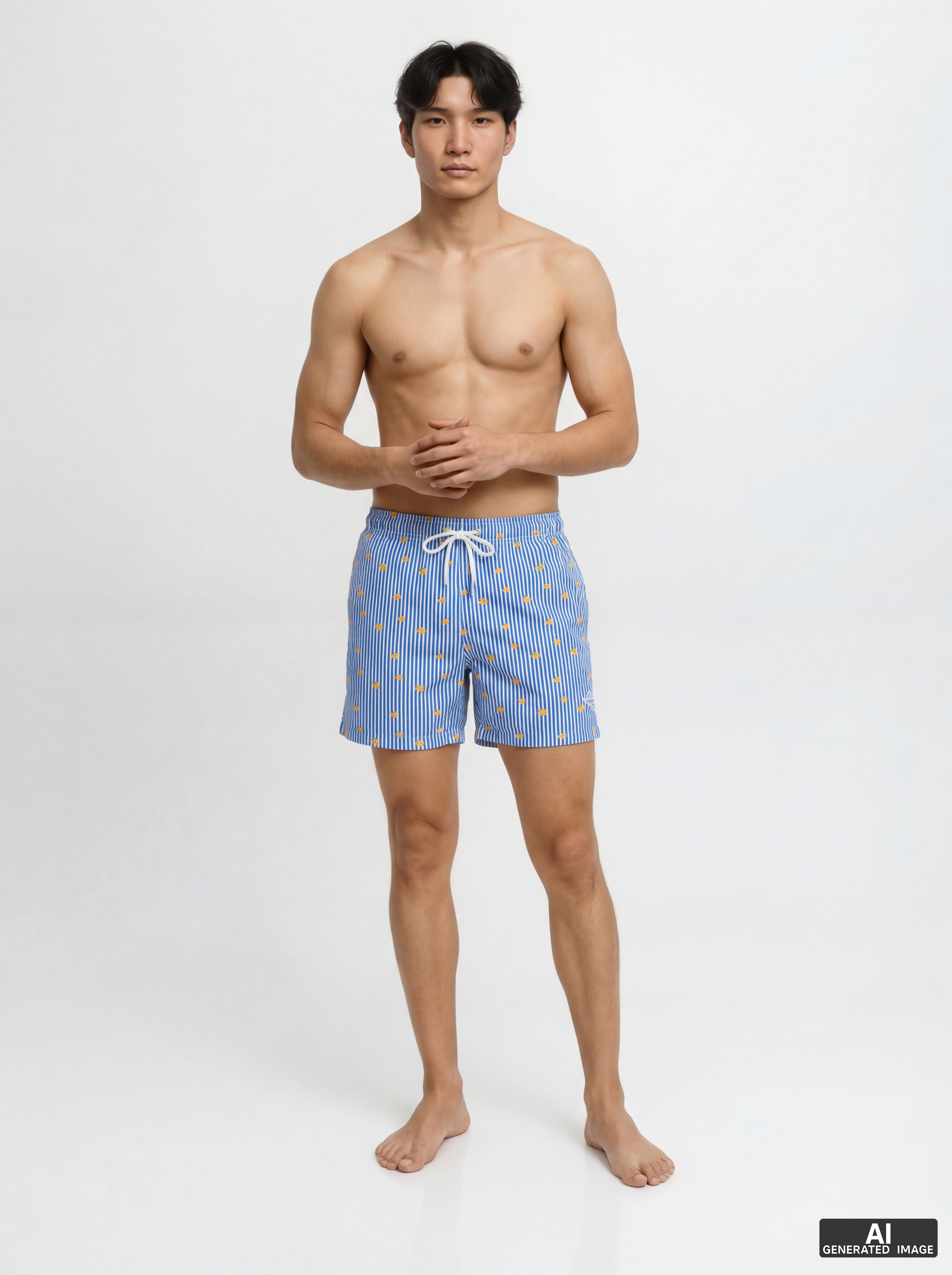 Jack & Jones Badeshorts JPSTMAUI BREEZE MINI STRIPE SWIM SRT SN Kunstfaser, normal geschnitten – Bild 5 von 5