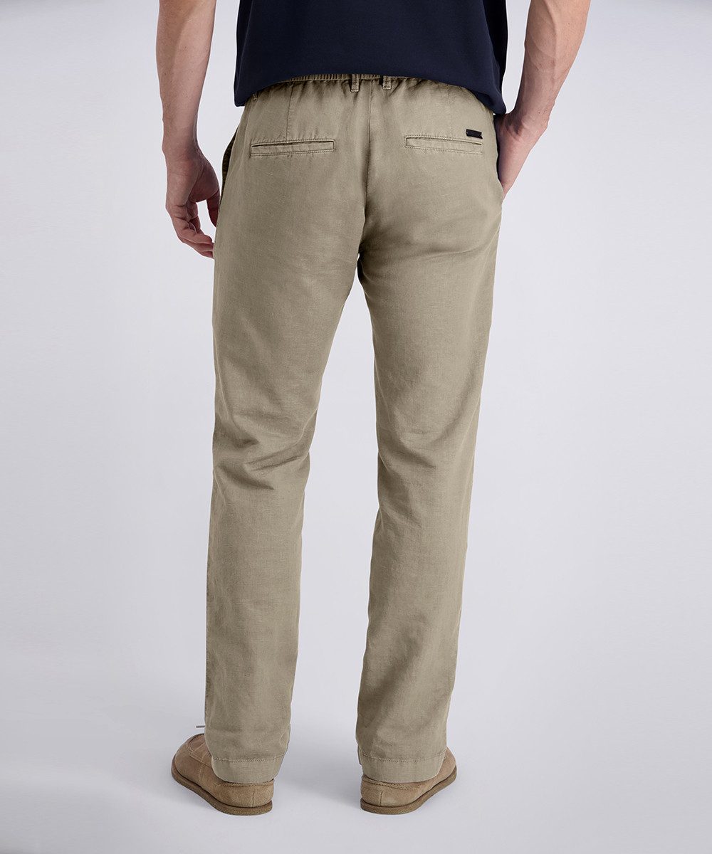 Pierre Cardin Leinenhose Chino Clemont Leinen Mix mit elastischem Bund und Kordelzug