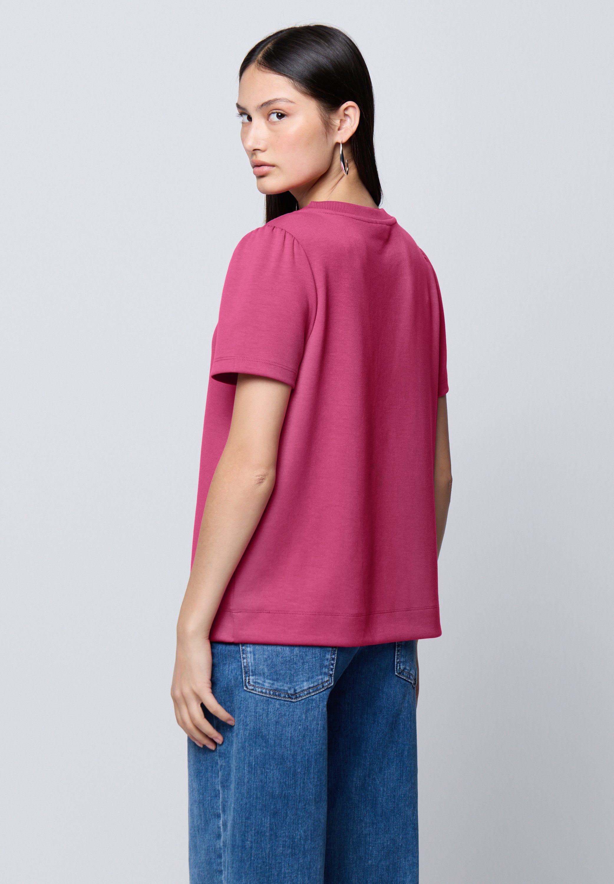 STREET ONE STUDIO Rundhalsshirt mit gerafften günstig online kaufen