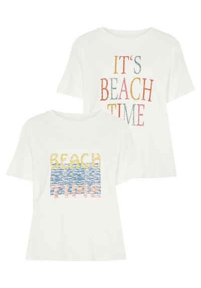 Beachtime T-Shirt (2-tlg) mit zwei verschiedenen Drucken