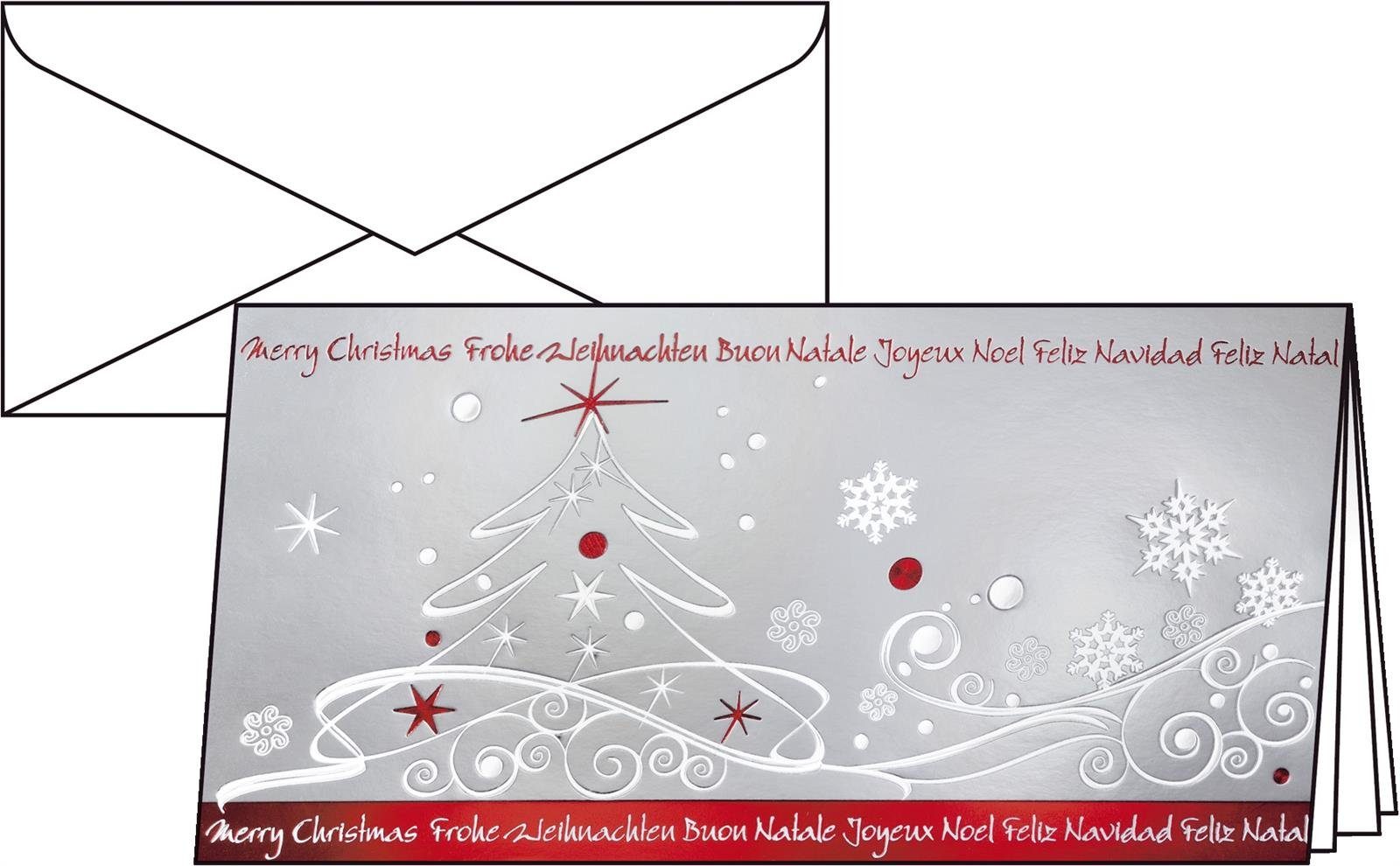 Sigel Kabelbinder 10 SIGEL Weihnachtskarten Winter Breeze DIN lang