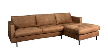 LC Home Ecksofa Ecksofa »Manhatten« Couch Lederoptik mit Federkern 282x175x83cm, Frei im Raum stellbar
