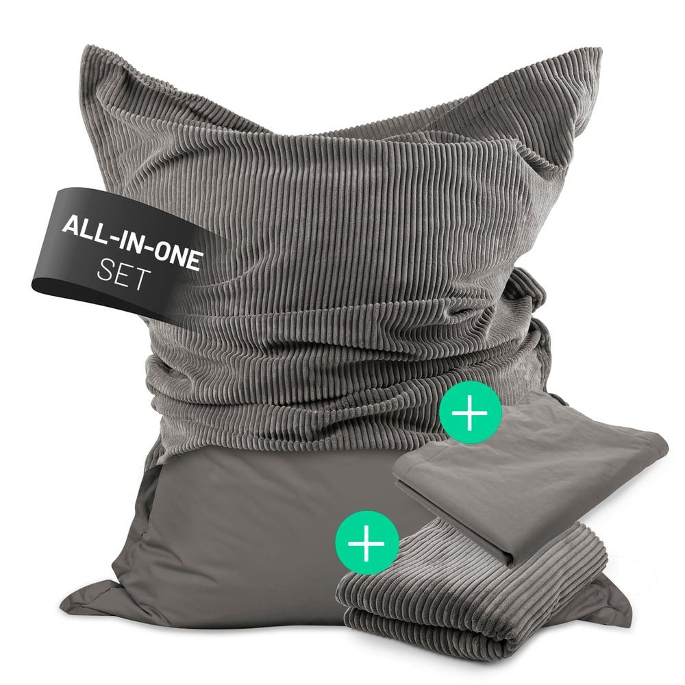 Lumaland Sitzsack LUMALAND Sitzsack Classic XXL All-in-One Set, LUMALAND Sitzsack Classic XXL All-in-One Set