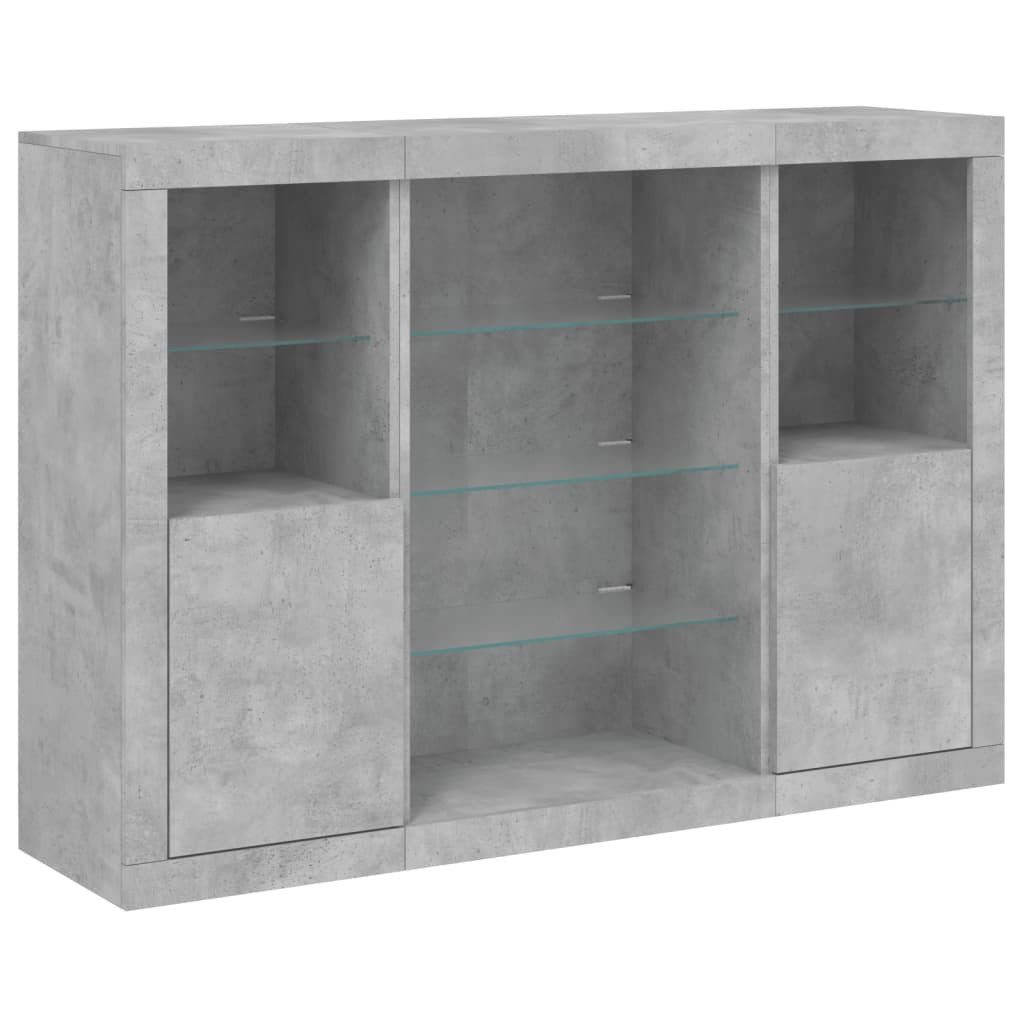 vidaXL Sideboard Sideboards mit LED-Leuchten 3 günstig online kaufen