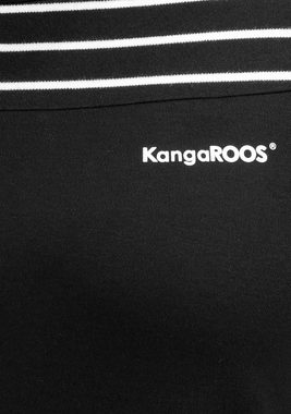 KangaROOS Sweatkleid mit gestreiftem Schulter- und Ärmelbereich
