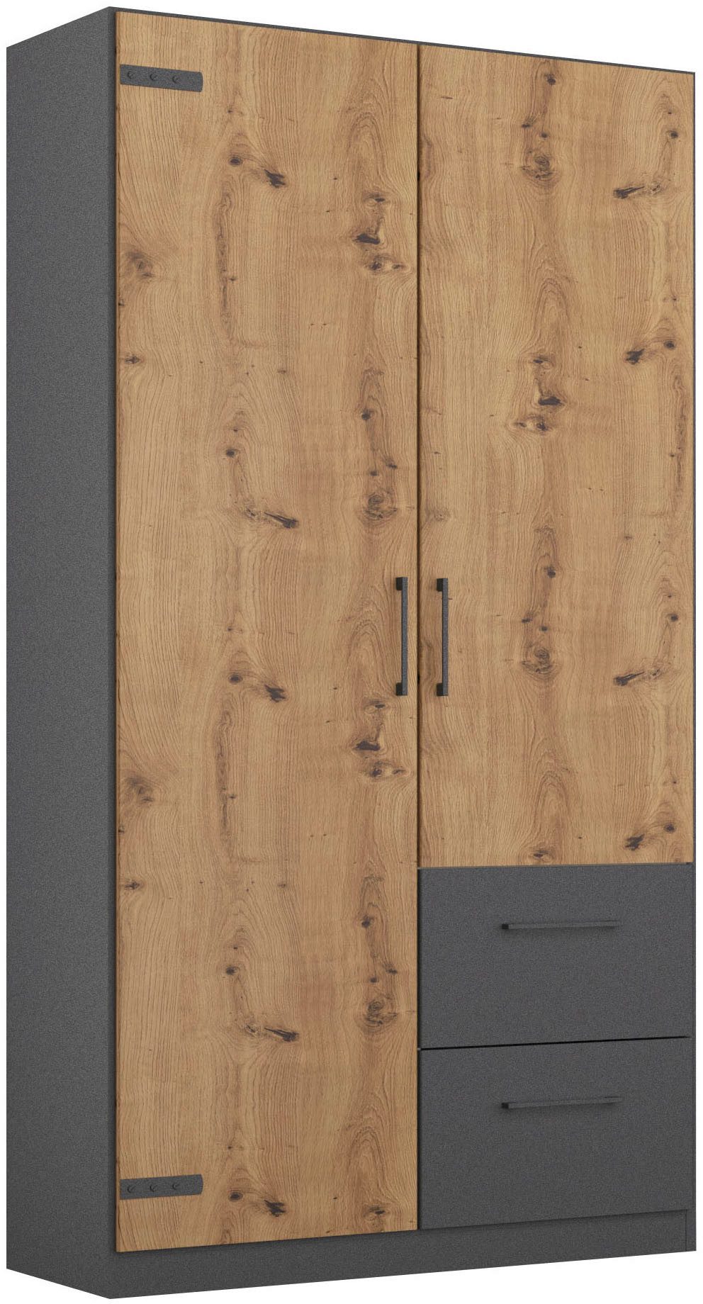 rauch Drehtürenschrank Holmes im Industrial Style, mit Schubkästen, mit oder ohne Spiegel