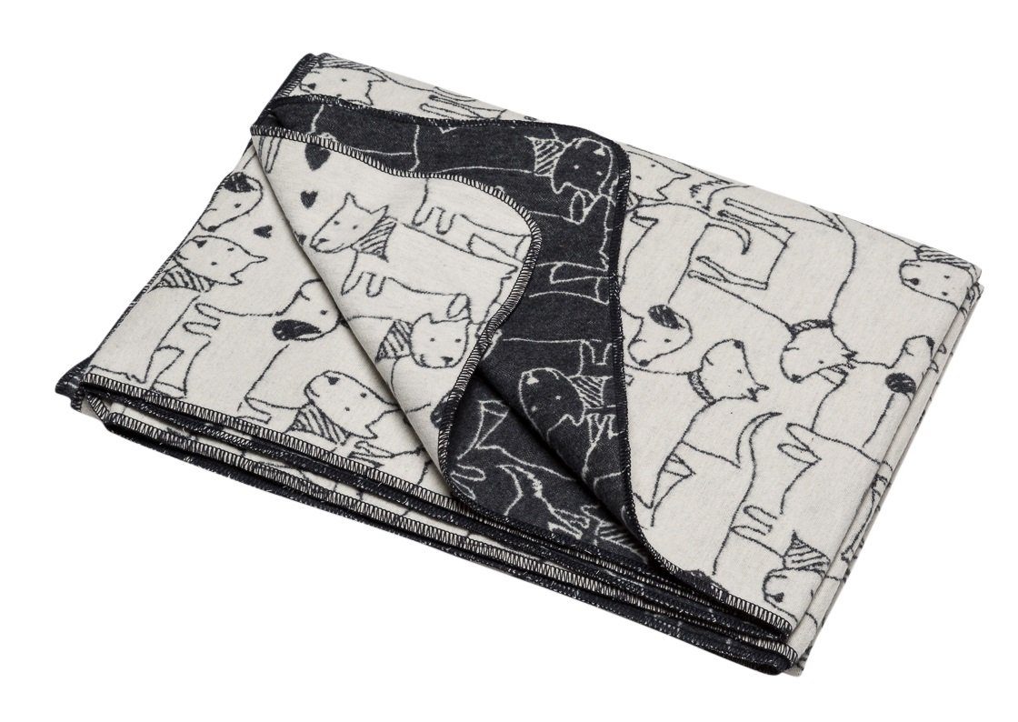 Kinderdecke Juwel 'Hunde allover' 140 x 200 cm Rohweiß, DAVID FUSSENEGGER günstig online kaufen