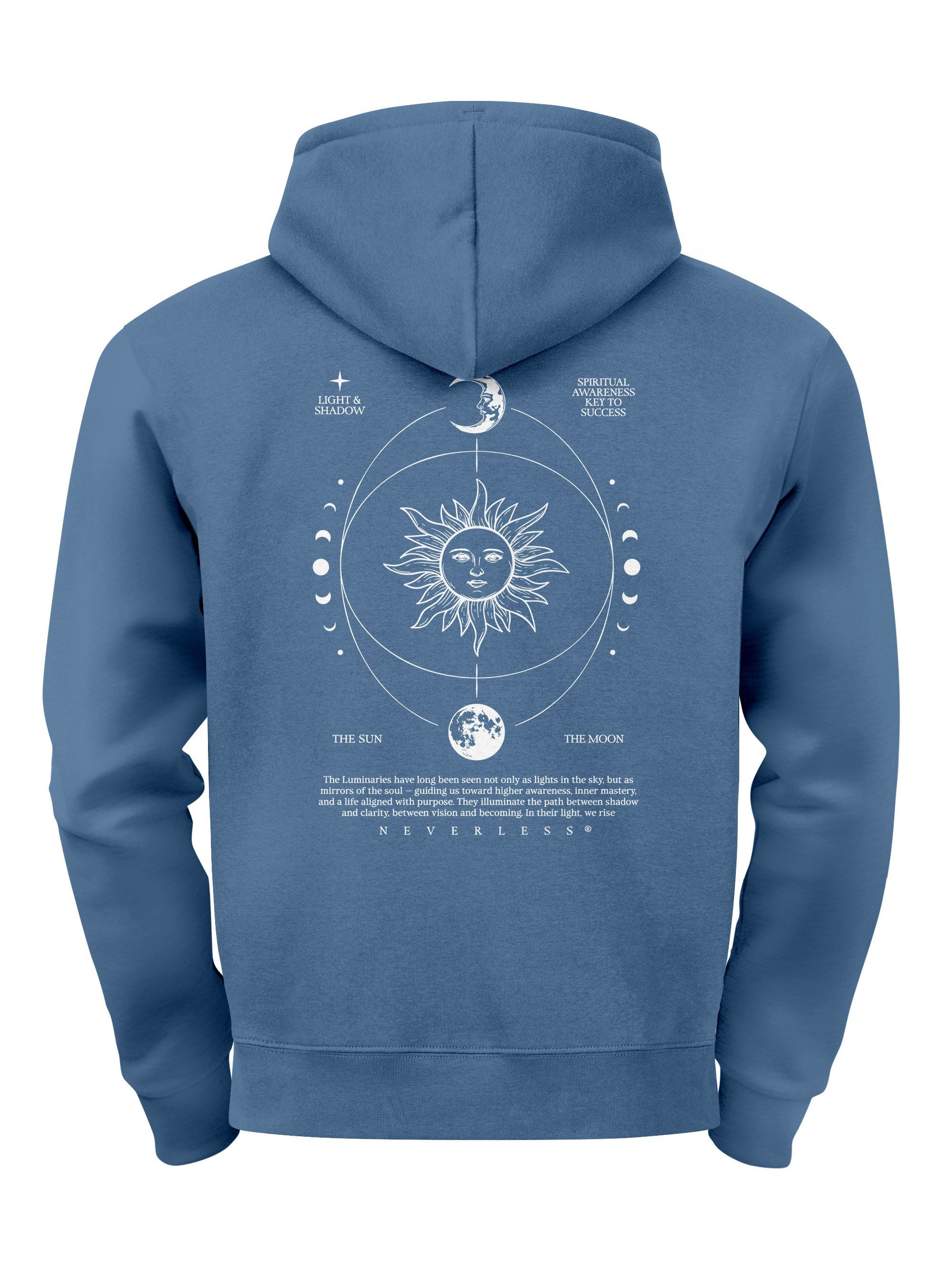 Hoodie Herren Hoodie Backprint Sun & Moon, Kapuzensweatshirt mit Sonne Mond