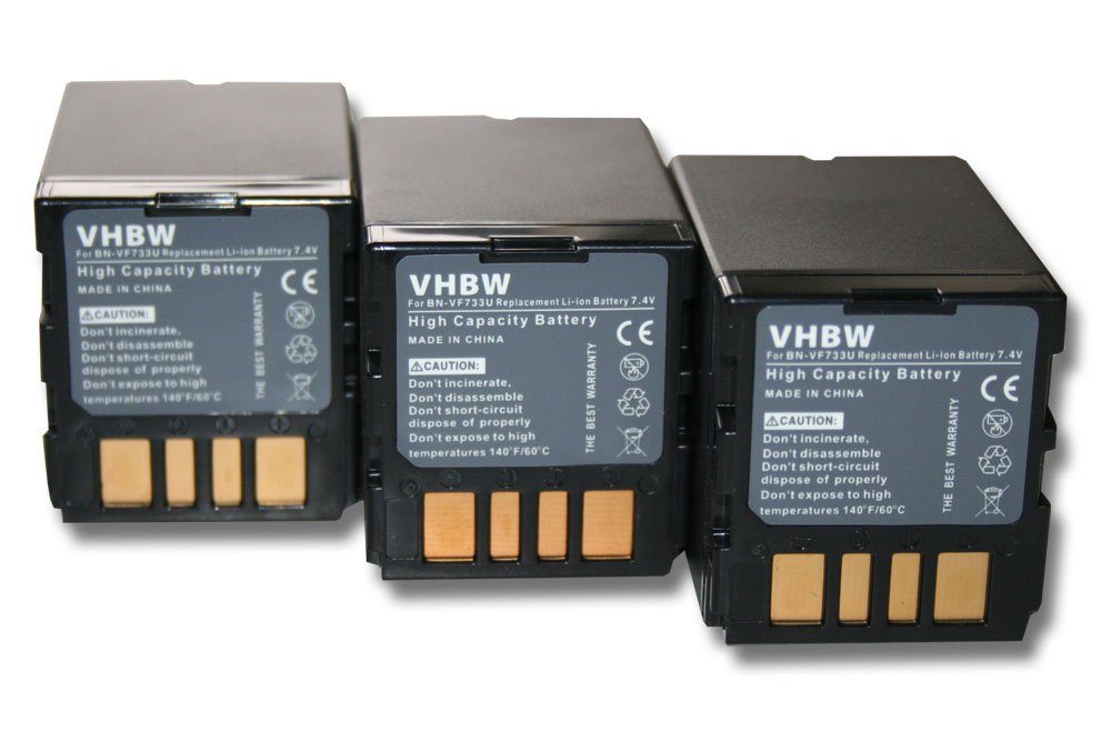 vhbw Kamera-Akku passend für JVC GR-D450, GR-D450E, GR-D450EG, GR-D650EX, GR-D650, GR-D645, GR-D645EG Kamera / Camcorder Digital (2200mAh, 7,4V, Li-Ion) 2200 mAh