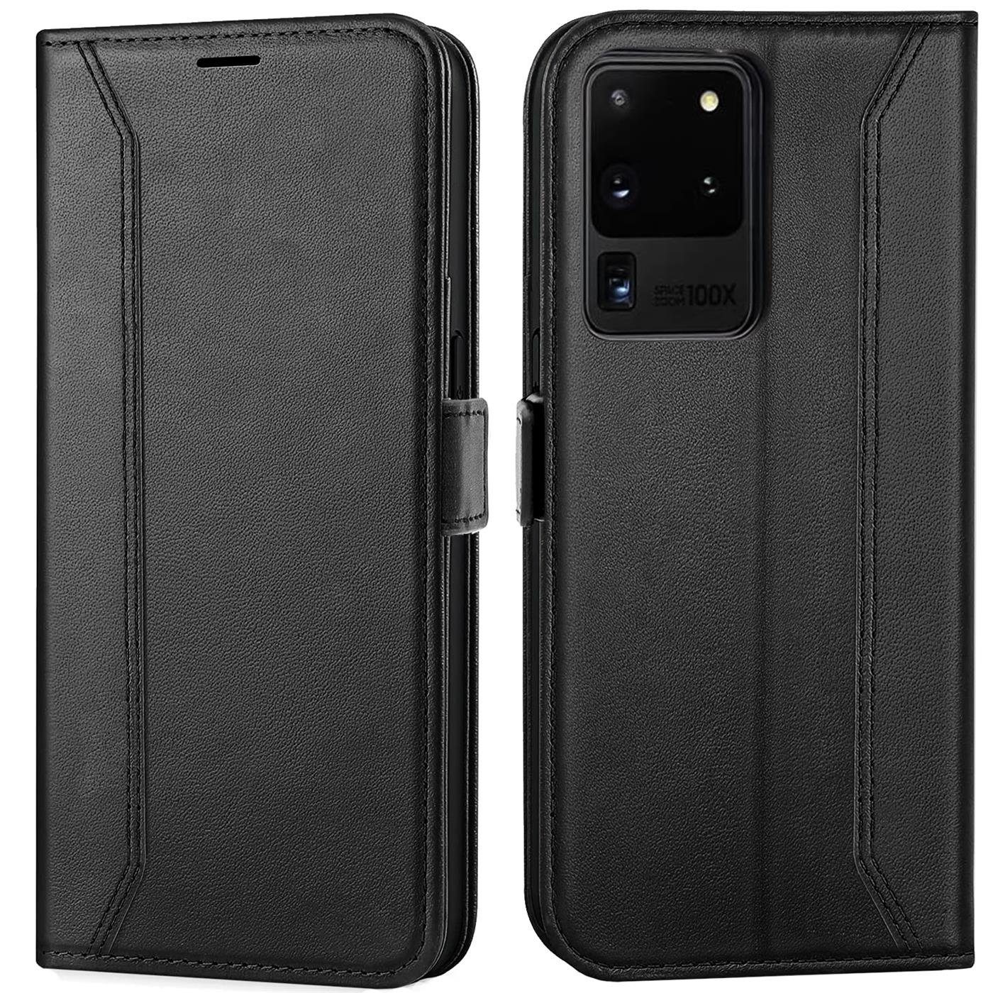 CoolGadget Handyhülle Wallet Klapptasche Cover Case für Samsung Galaxy S20 Ultra 6,9 Zoll, Handy Tasche mit RFID Schutz Kartenfach Book Schutzhülle