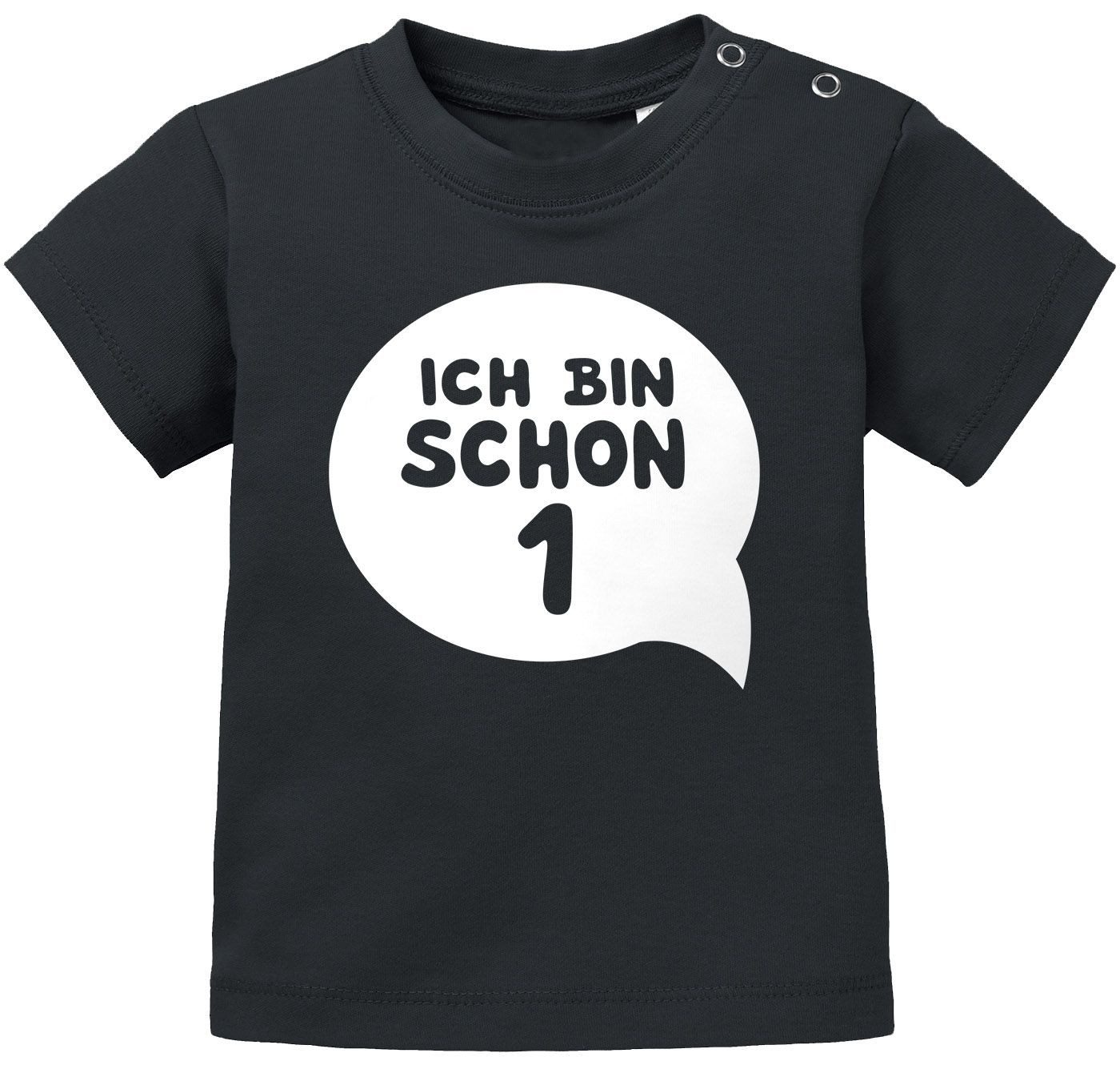 Print-Shirt Baby T-Shirt kurzarm Babyshirt Geburtstag Ich bin schon 1 Jahr Eins