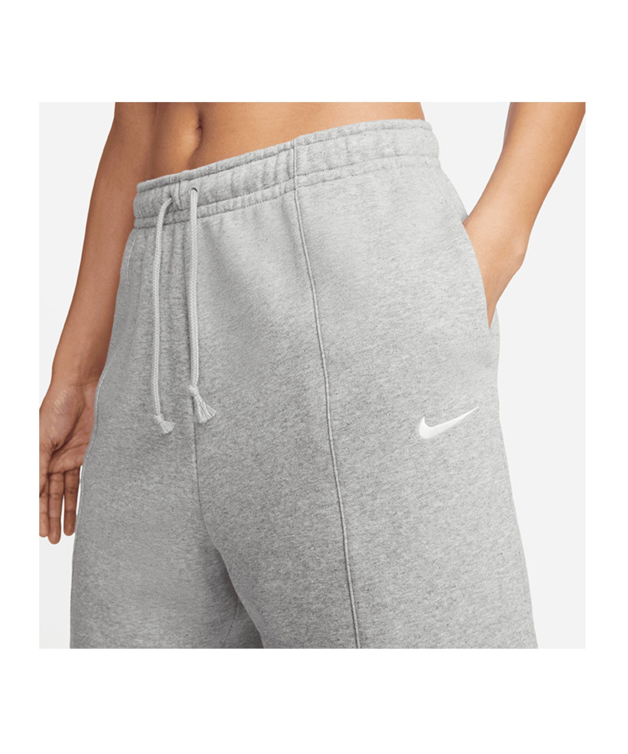 Nike Sportswear Jogginghose grauweiss Essential Short Waist Damen High