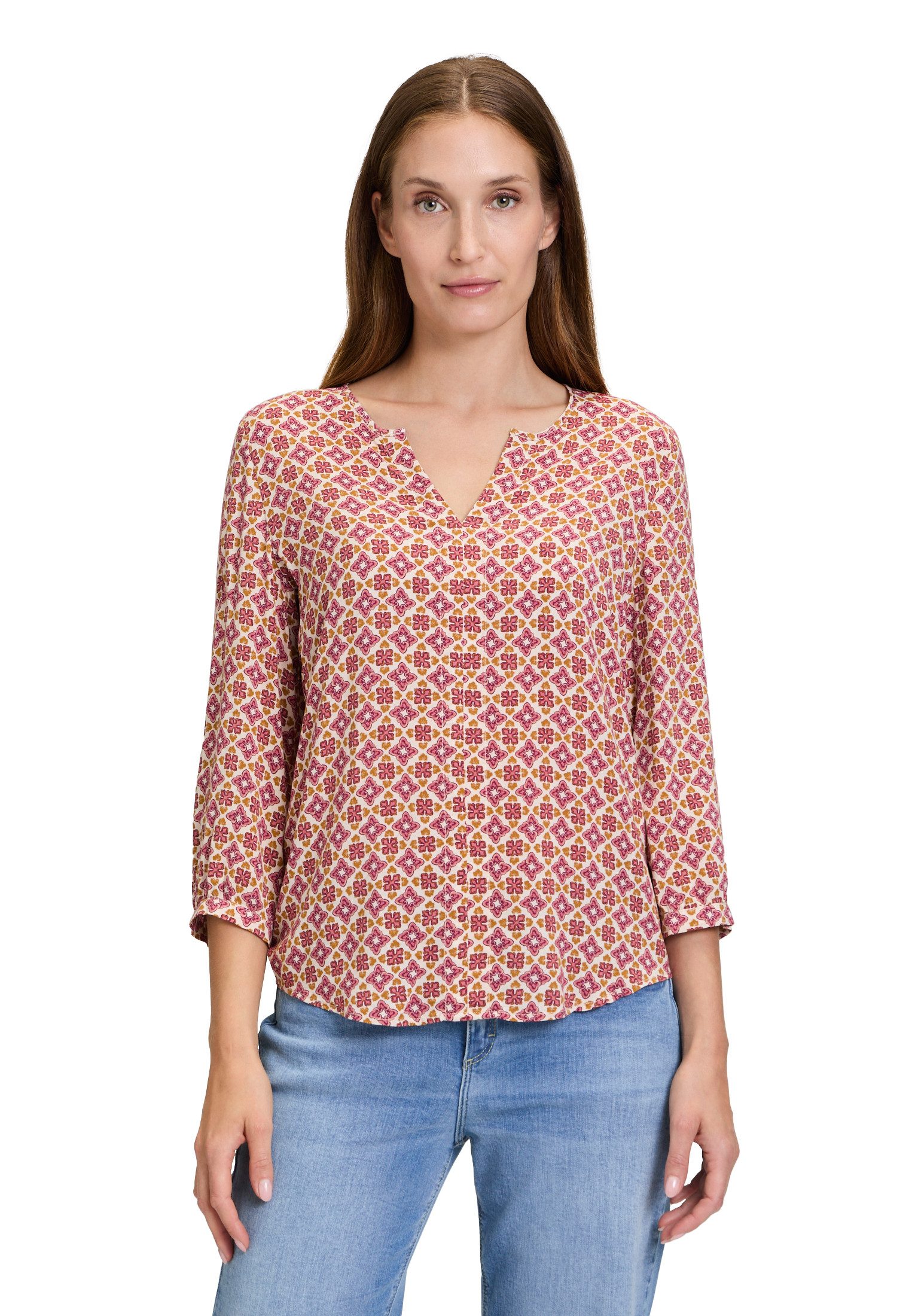 Schlupfbluse Cartoon Casual-Bluse mit Muster