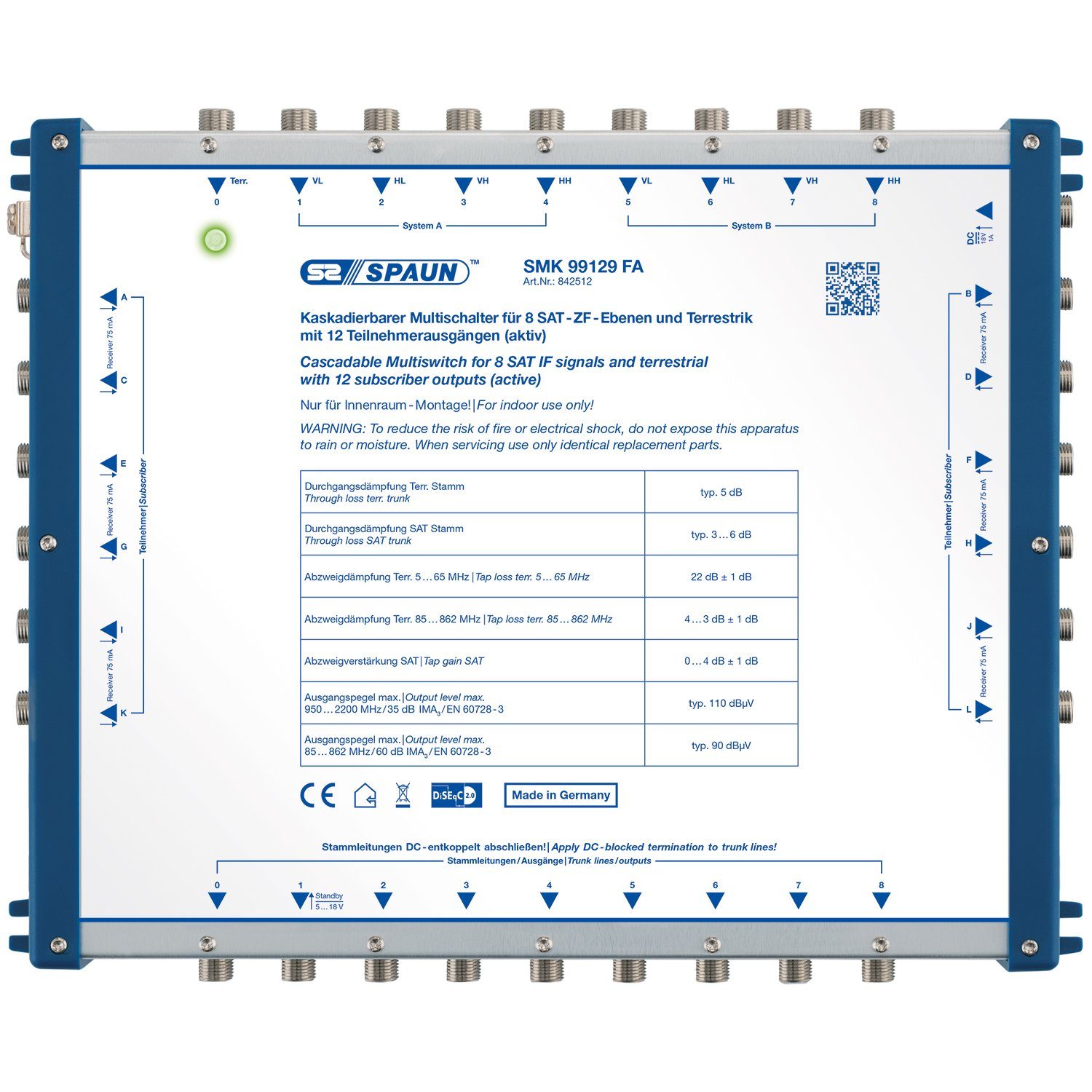 Spaun Spaun SMK 99129 FA Multischalter SAT Antenne