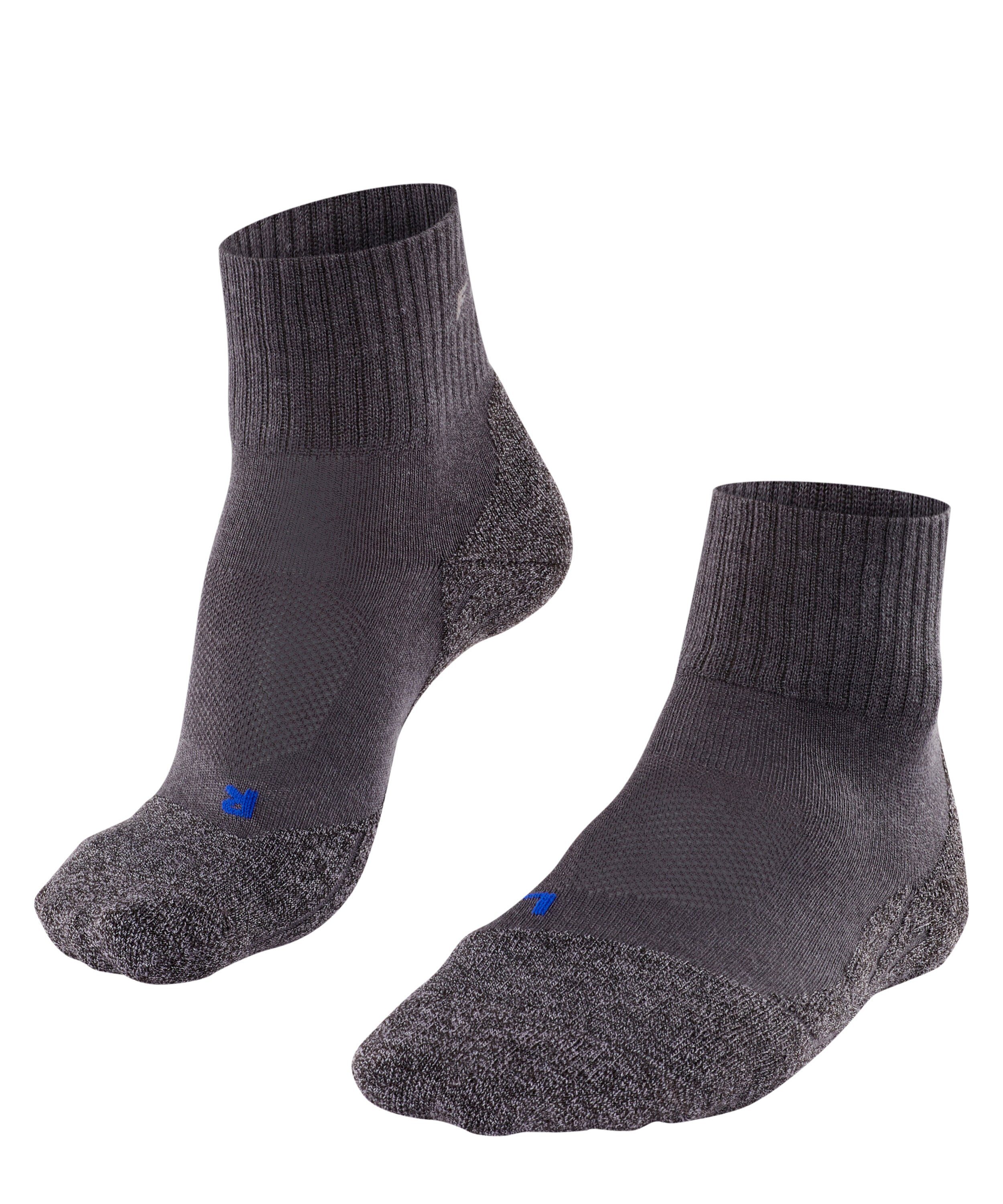 FALKE Wandersocken TK2 Explore Cool Short (1-Paar) Hoher Komfort im Mittelgebirge asphalt mel. (3180)