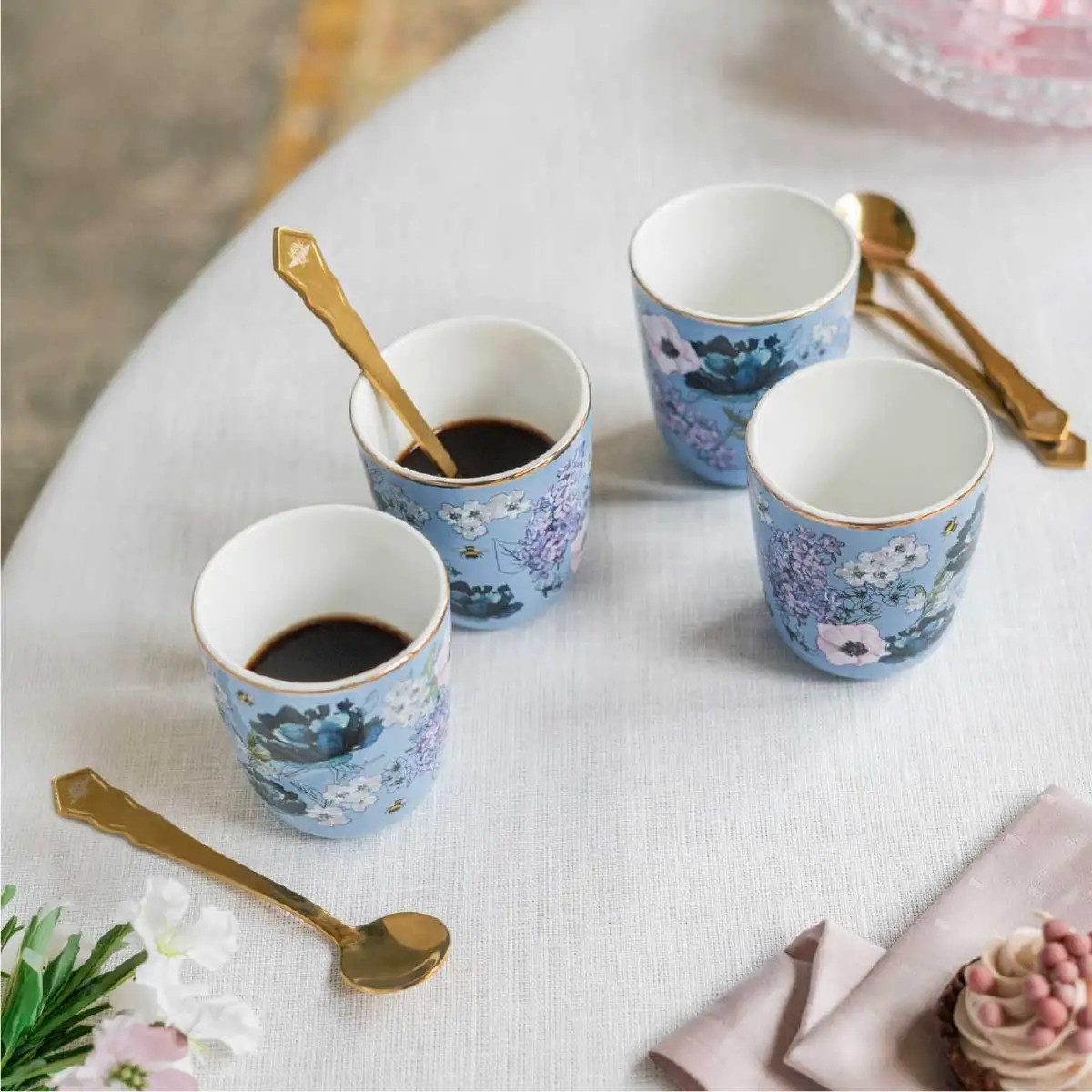 BIALETTI Kaffeelöffel BIALETTI Kaffeelöffel Teelöffel Set 4-tlg goldfarben Bridgerton