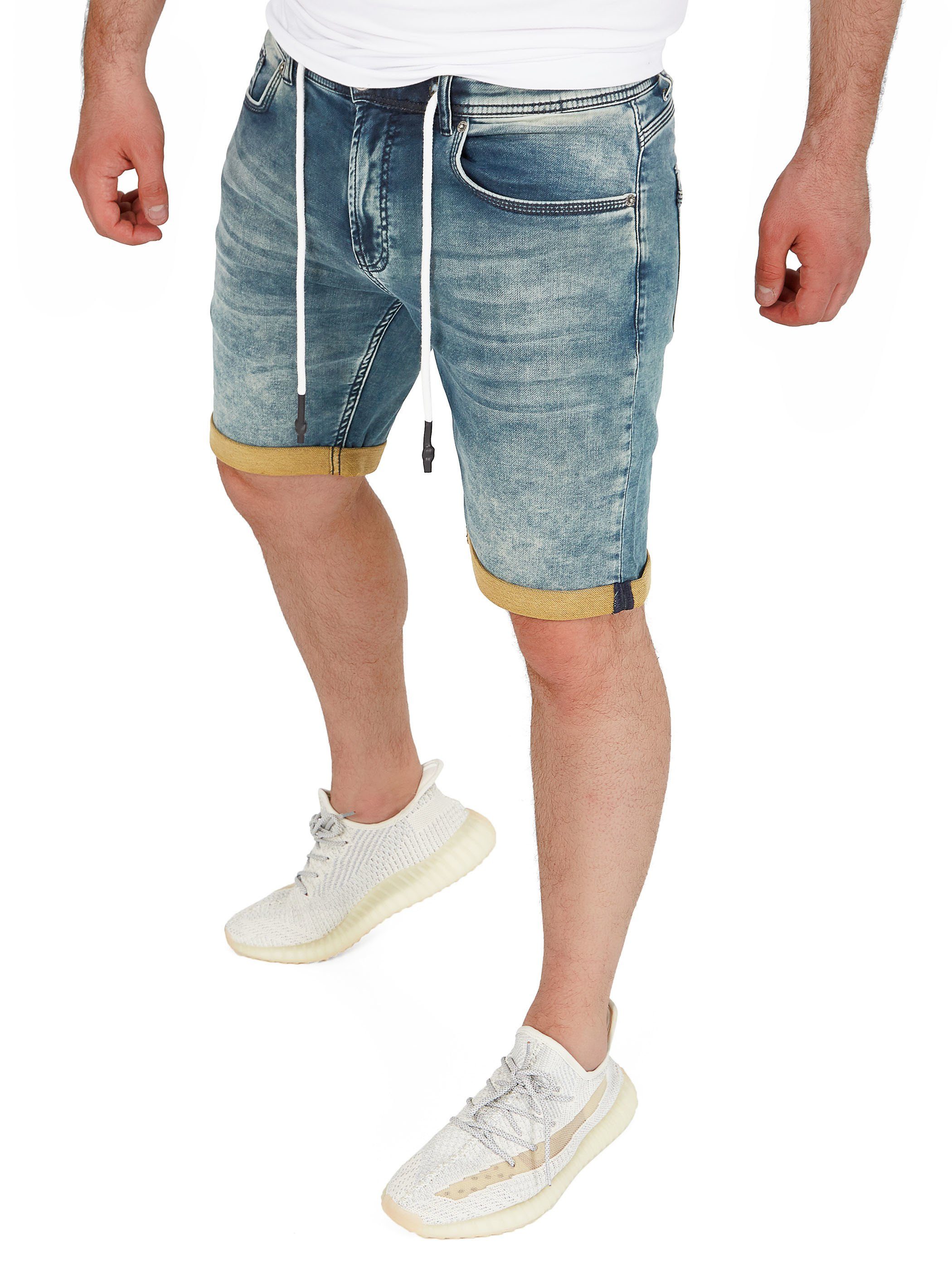 Yazubi Jeansshorts Henry lässige Sweatshorts mit Stretchanteil