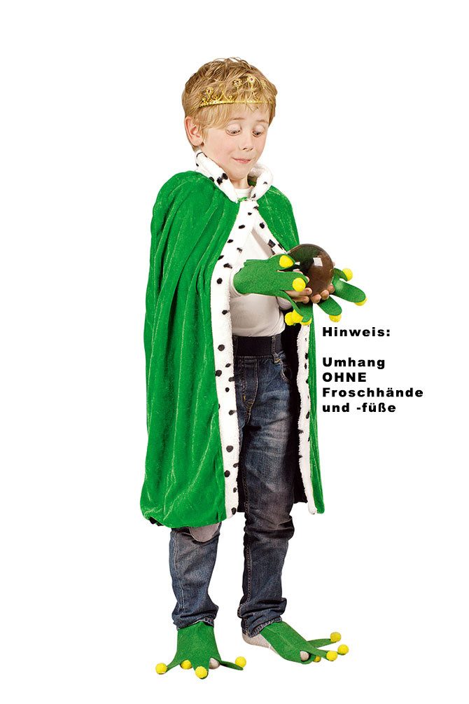 Karneval-Klamotten Kostüm Frosch Froschkönig Kinder Junge Mädchen, Märchenkostüm Kinderkostüm Karneval Fasching