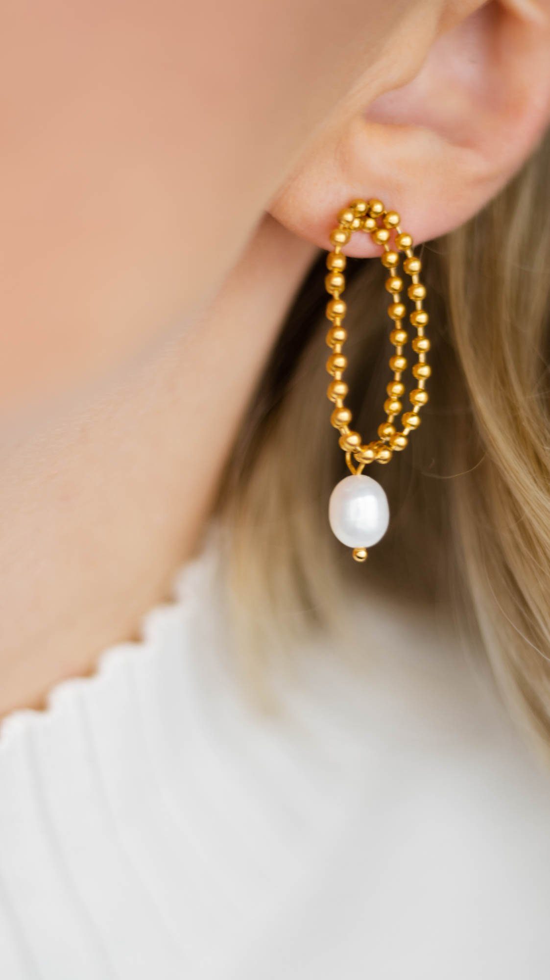 Brautkrone Серьги из бисера Серьги из бисера Серьги-кольца Brautohrringe Brautschmuck Серьги-гвоздики, Goldschmuck für Damen