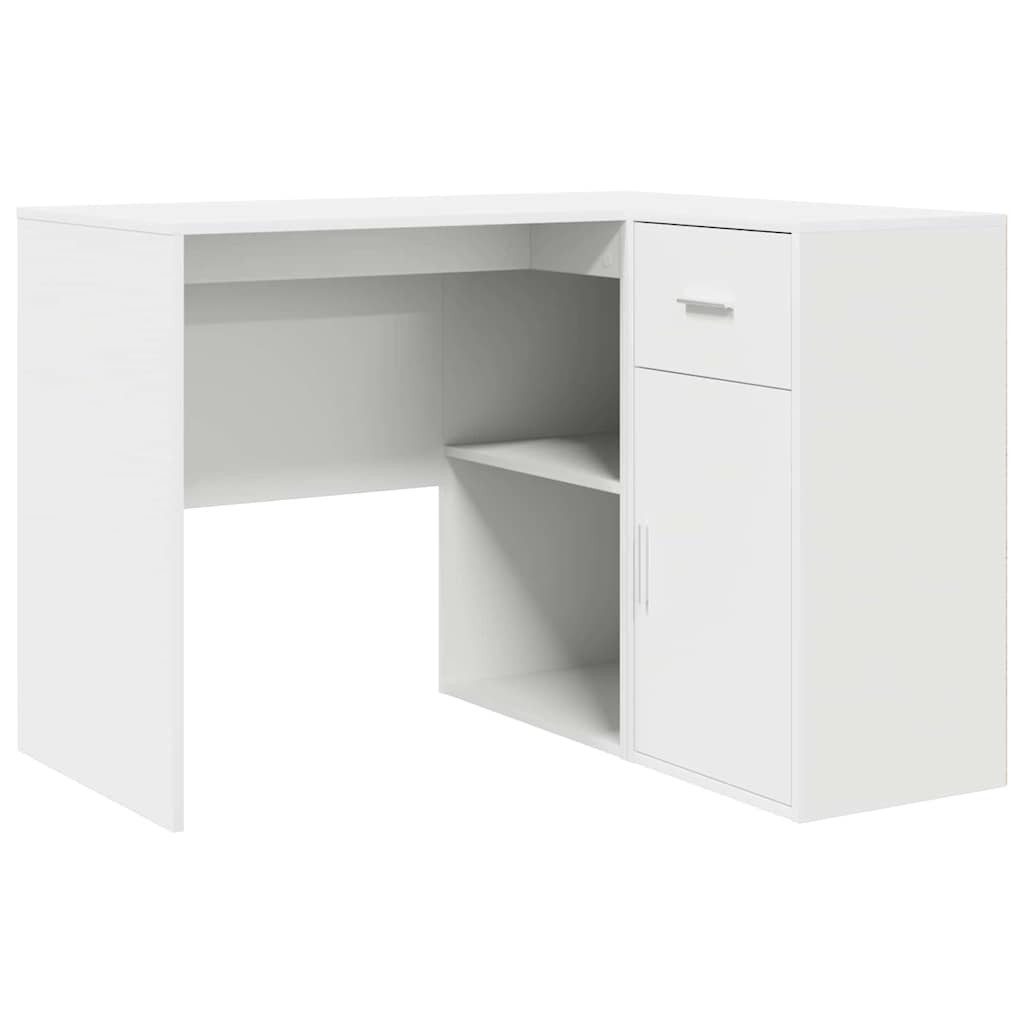 Schreibtisch Eckschreibtisch mit Regal Weiß 102 x 50 x 75 cm Holzwerkstoff