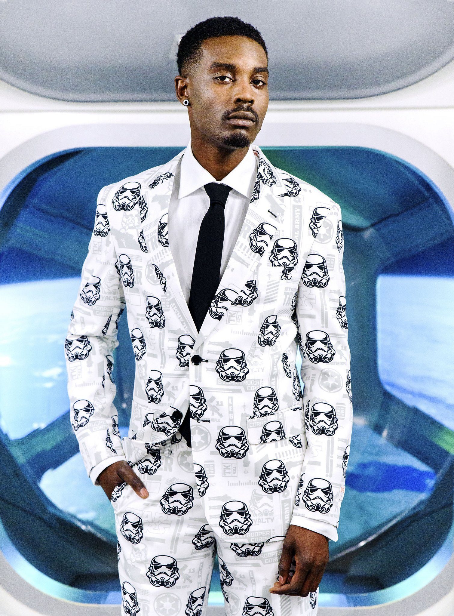 Opposuits Partyanzug Stormtrooper, Spektakulärer Star Wars Anzug für coole Typen